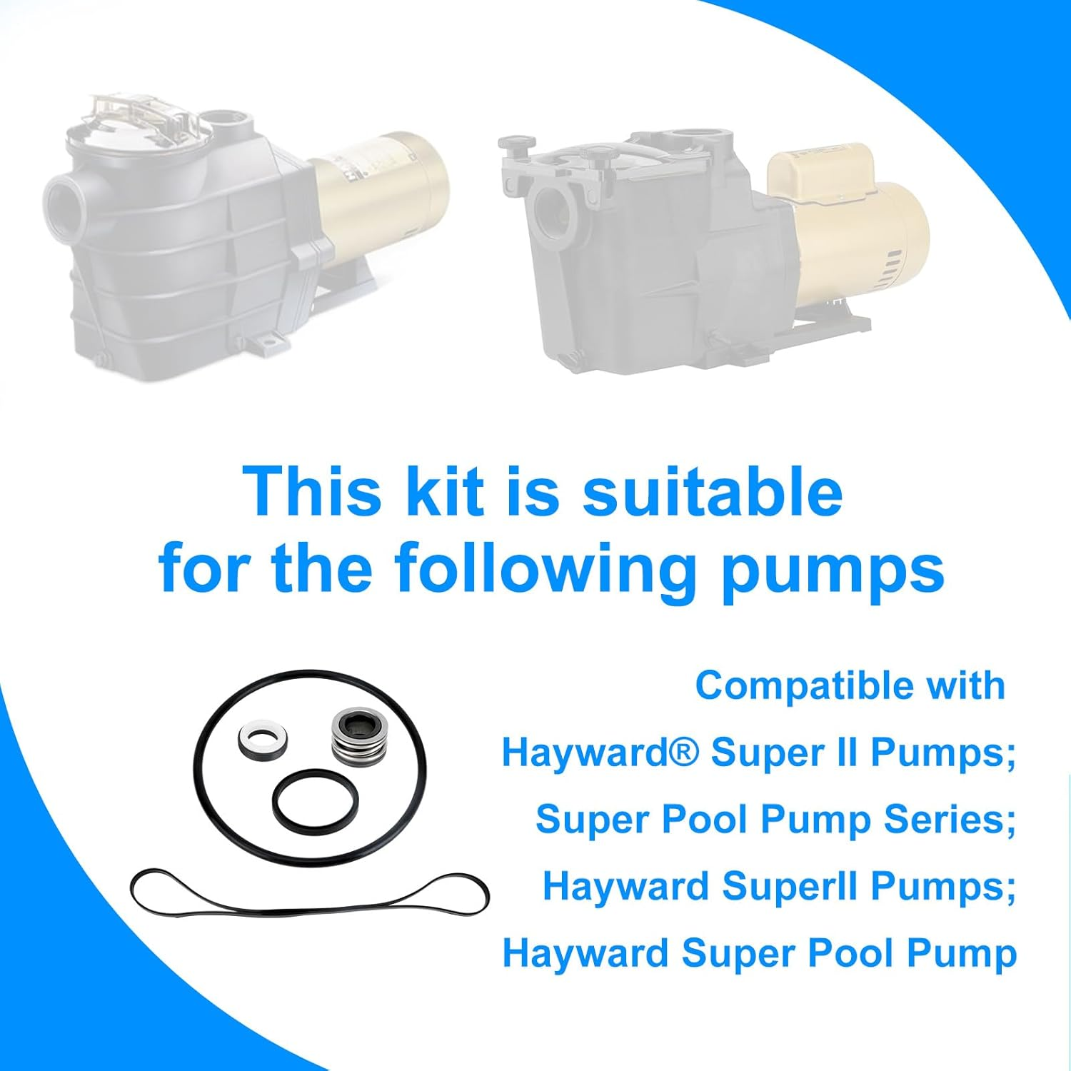 BOXOB Pool Pump Seal & O Ring Kit, Replacement Parts for Hayward Hydramax II SP3000 SP3000X Series Swimming Pool Pump Repair Set Includes Shaft Seal Assembly