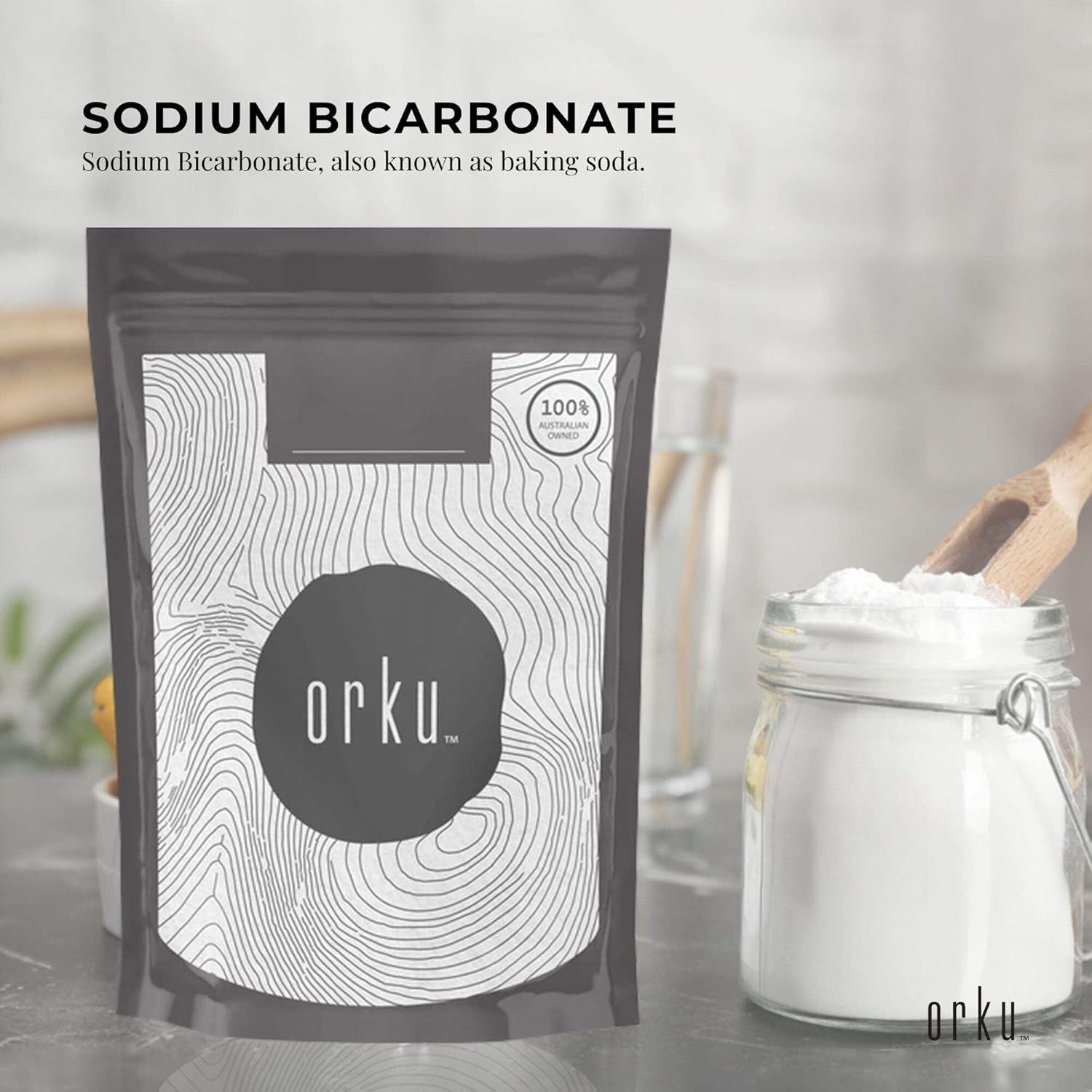 2Kg Sodium Bicarbonate - Food Grade Bicarb Baking Soda Hydrogen Carbonate Powder image number 1