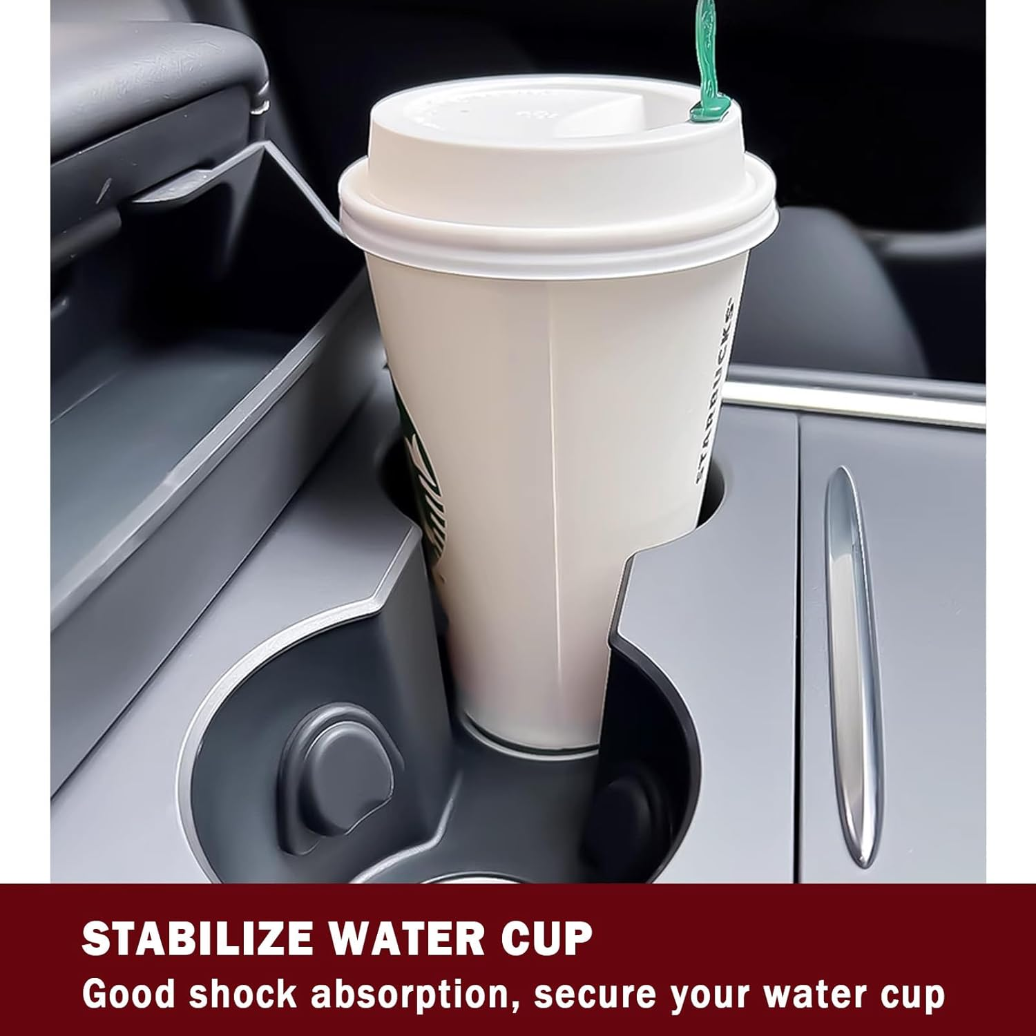 2025 Upgrade Car Cup Holder Insert,Anti-Slip Silicone Cupholder Insert for Car Stabilising Water Cups,Self-Adhesive Automotive Cup Holders Pad for Most Cars/Trucks/Suvs