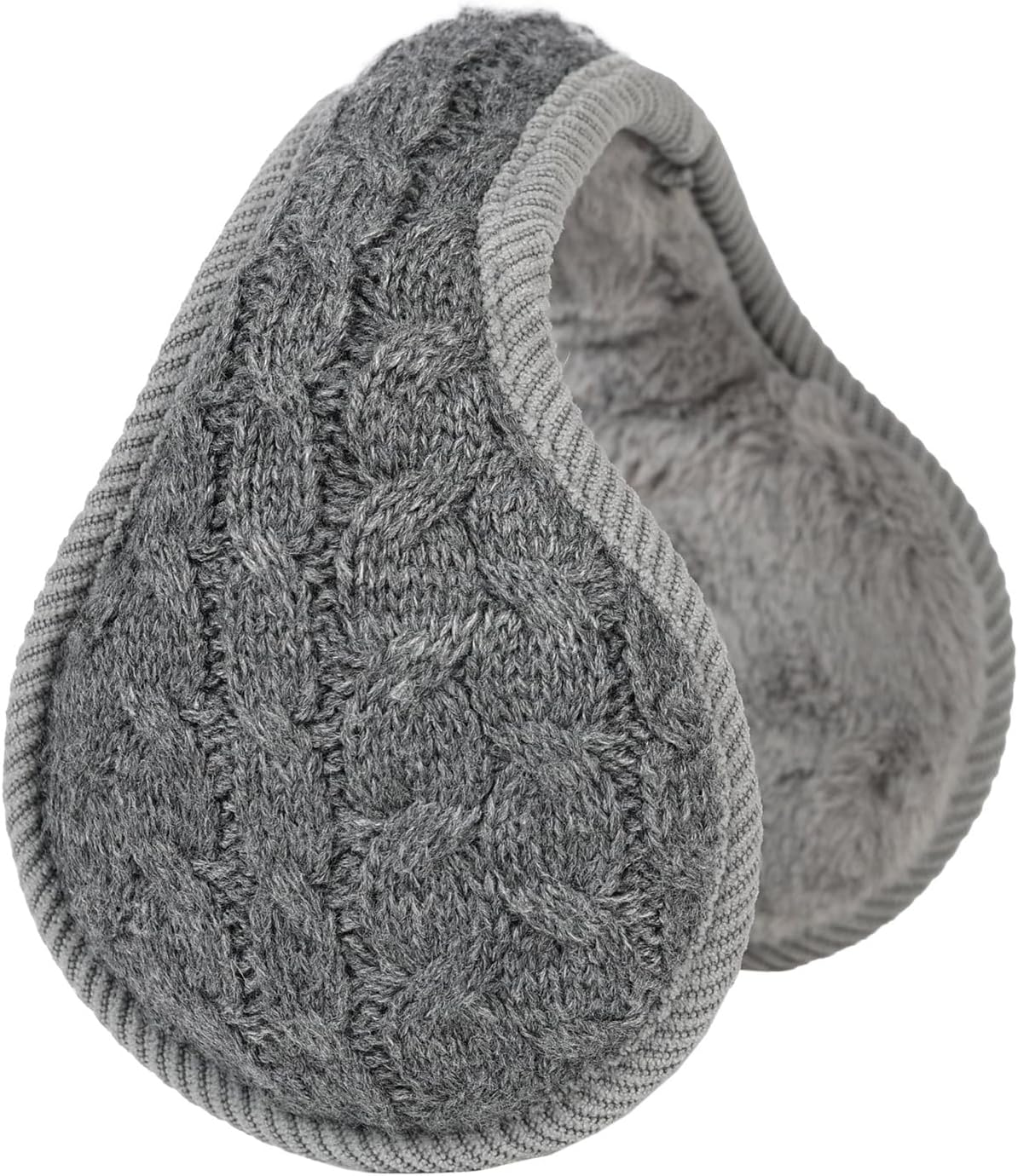 Surblue Unisex Warm Knit Earmuffs Ladies Cashmere Winter Pure Color Outdoor Fur Earwarmer, Adjustable Wrap