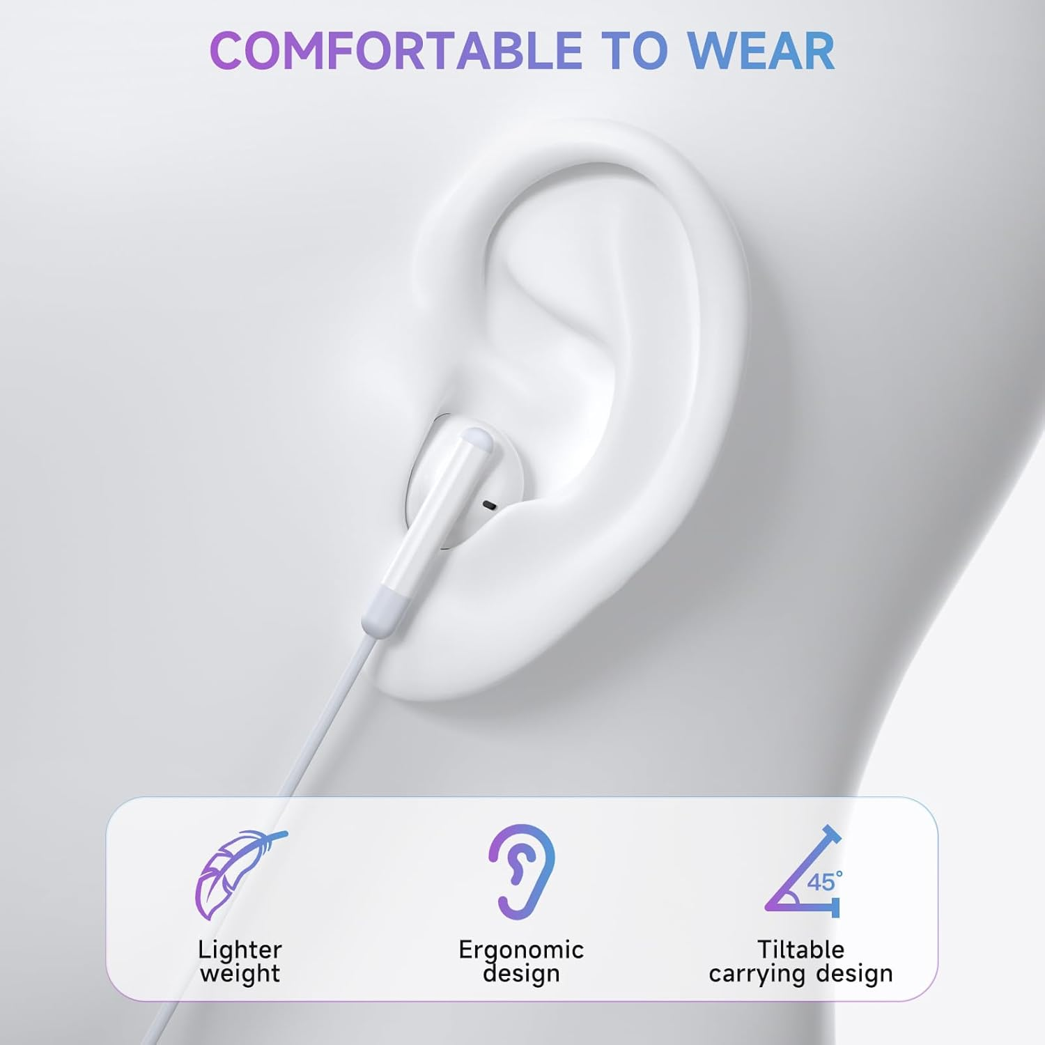 USB C Headphones for Iphone 17/17 Pro/17 Pro Max/16E, USB C Earphones with Mic Volume Control Wired Earbuds USB Type C Headphones for Iphone Air/17/16/15 plus Ipad Pro Galaxy S25/S24 Ultra Pixel 10 image number 2