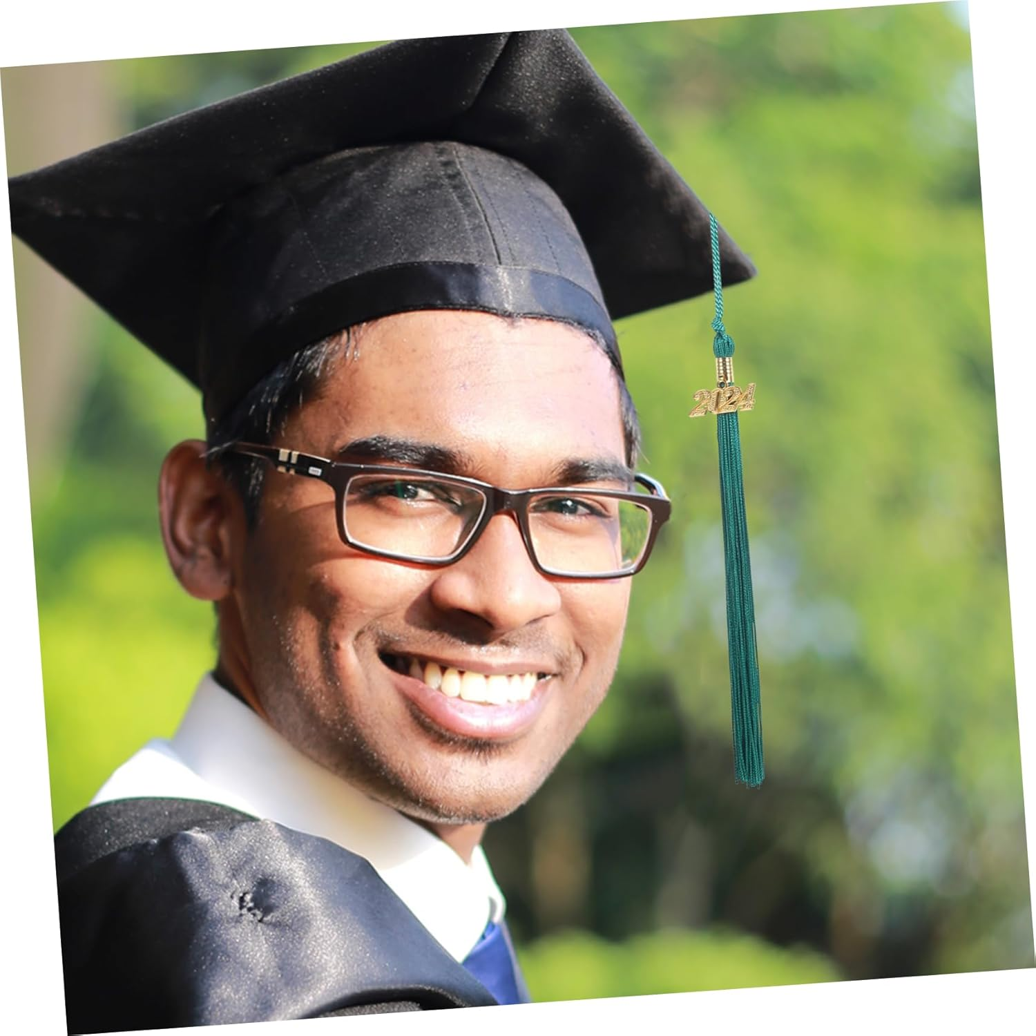 Graduation Hat Tassels Set 08 Green Graduation Hat Accessories for Ceremony 4Pcs image number 2