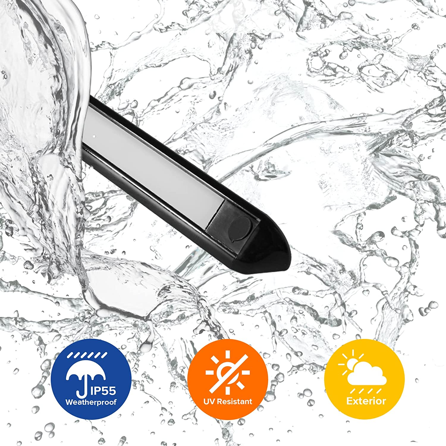 Dream Lighting 12V DC 250Mm Watreproof LED Awning Light Auto Camper Trailer Caravan Boat PC Cover Annex Wall Lamps 350 Lumens Black Shell Indoor Outdoor Camping Strip Lighting Cool White image number 6