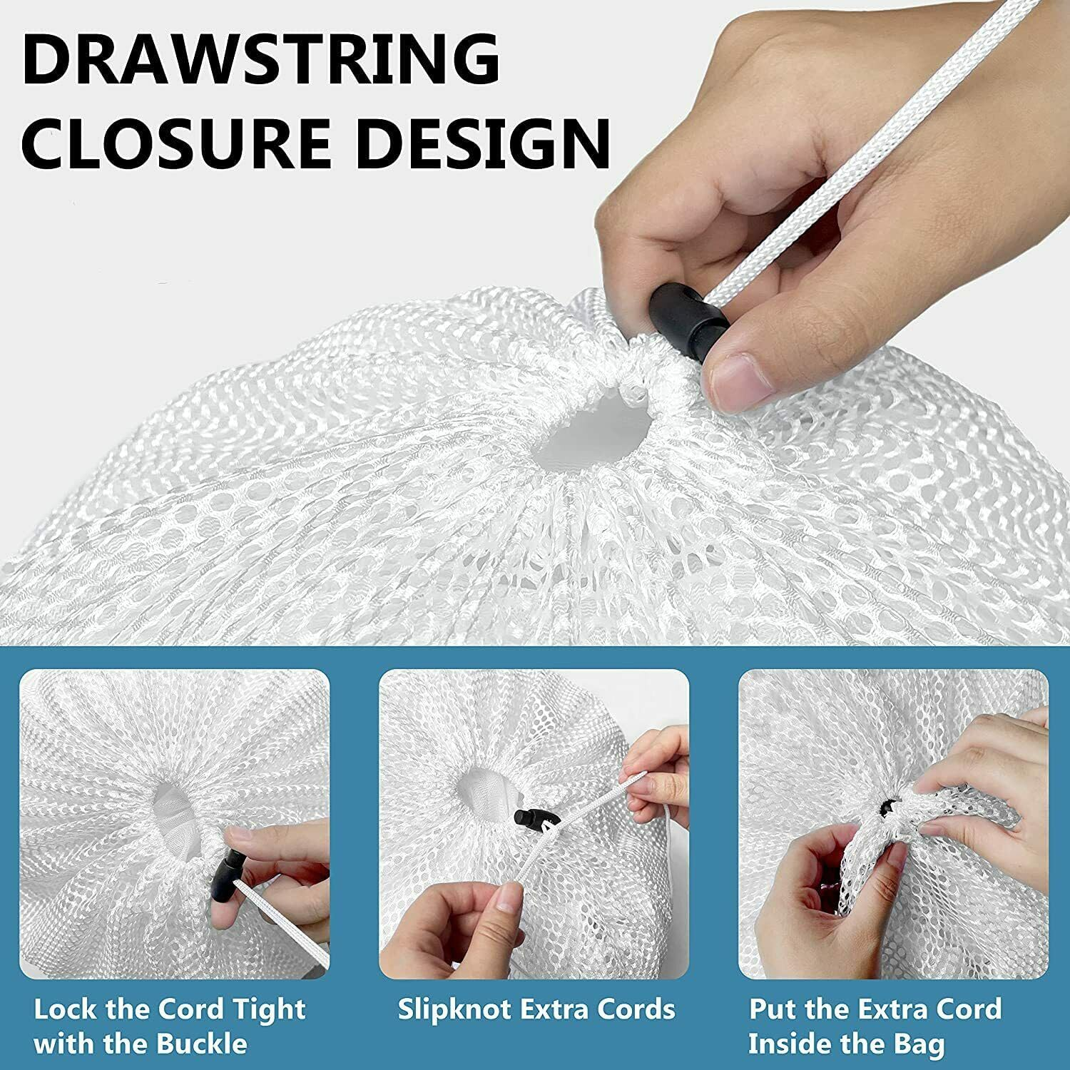 Delicates Wash Bag Laundry Lingerie Bra Washing Pack Set Clothes Case 2Pcs (M) image number 4