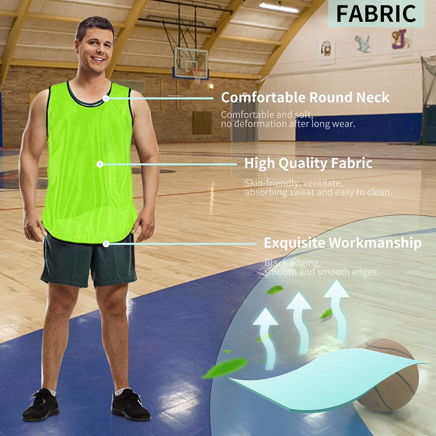 Perzomido Soccer Scrimmage Team Practice Jersey, Scrimmage Vests Team Pinnies Jerseys image number 5