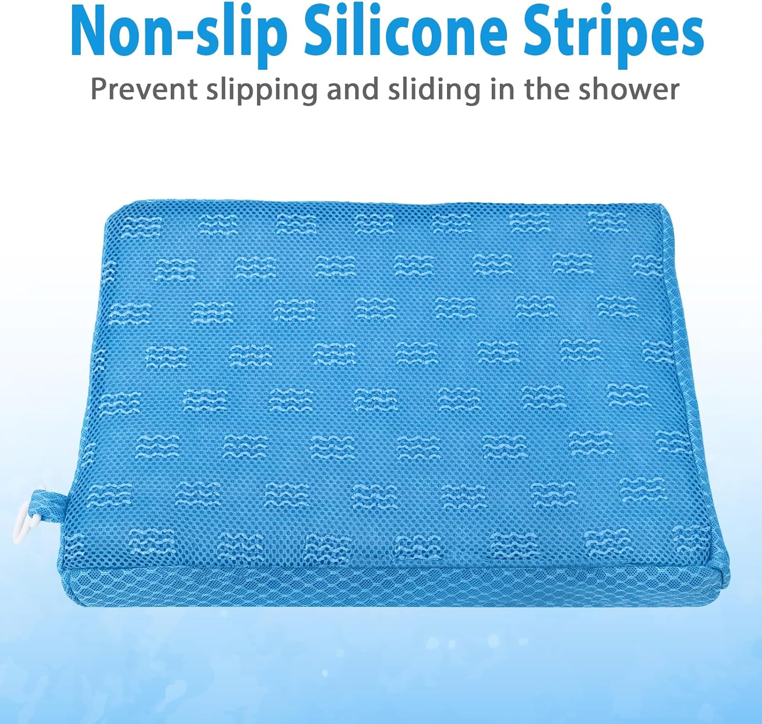 Shower Seat Cushion for Shower Chairs, Transfer Benches in Bathtub, Cushion for Sauna, 3D Mesh Pad with Hook, Slip-Resistant, Design for Elderly, Senior, Handicap & Disabled image number 4