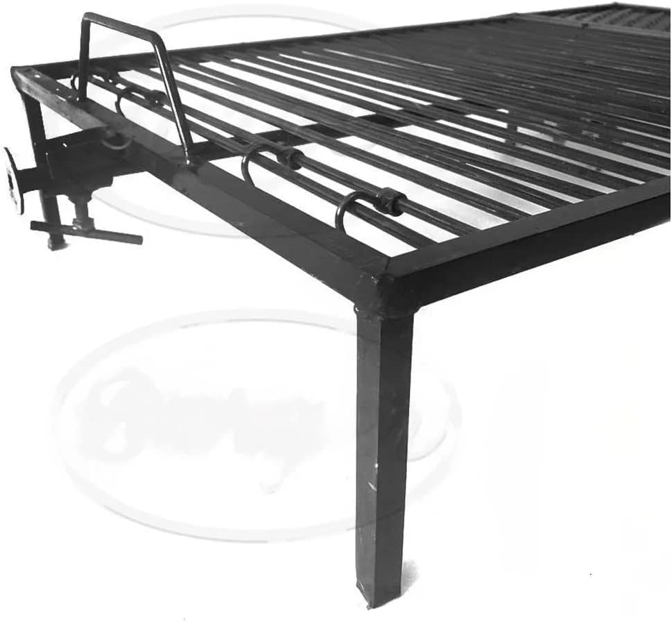 Premium Argentine Grill - Iron Argentina Grill - BBQ Parrilla Asador- Grill with Built-In Stake + Brazier (40 X 20 Inches)