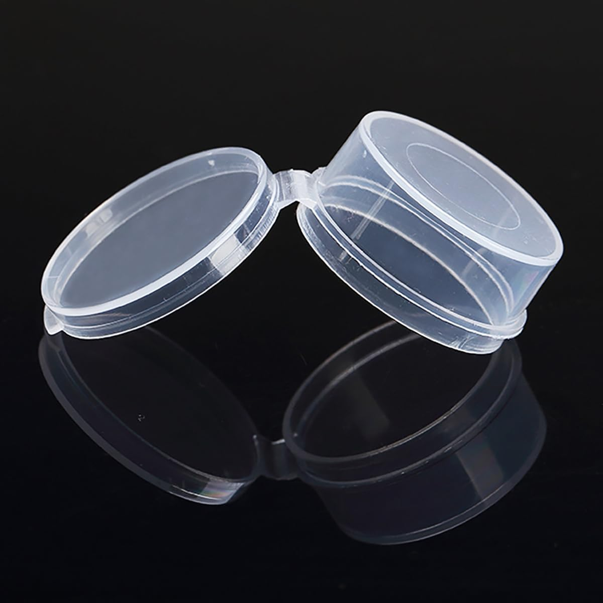 Farmer Mani 24 Pack 0.17 Oz round Plastic Containers (1.06 X H0.55 Inch) Clear Bead Storage Containers for Fishing Tackle with Label Stickers, Craft, Beads, Jewelry, Small Parts image number 5