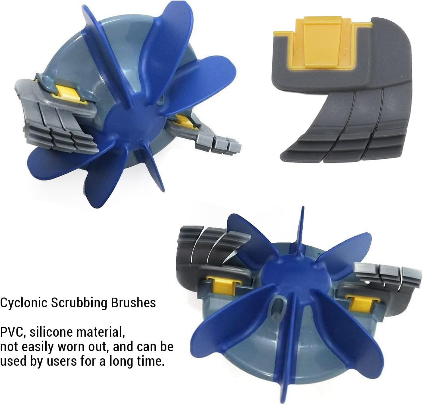 Ejoyous 4 PCS Cyclonic Scrubbing Brushes R0714400, PVC + Silicone Material, Powerful Stain Removal Durable Boost, Compatible with MX6/MX6 Elite/Mx8/Mx8 Elite Pool Robots image number 6
