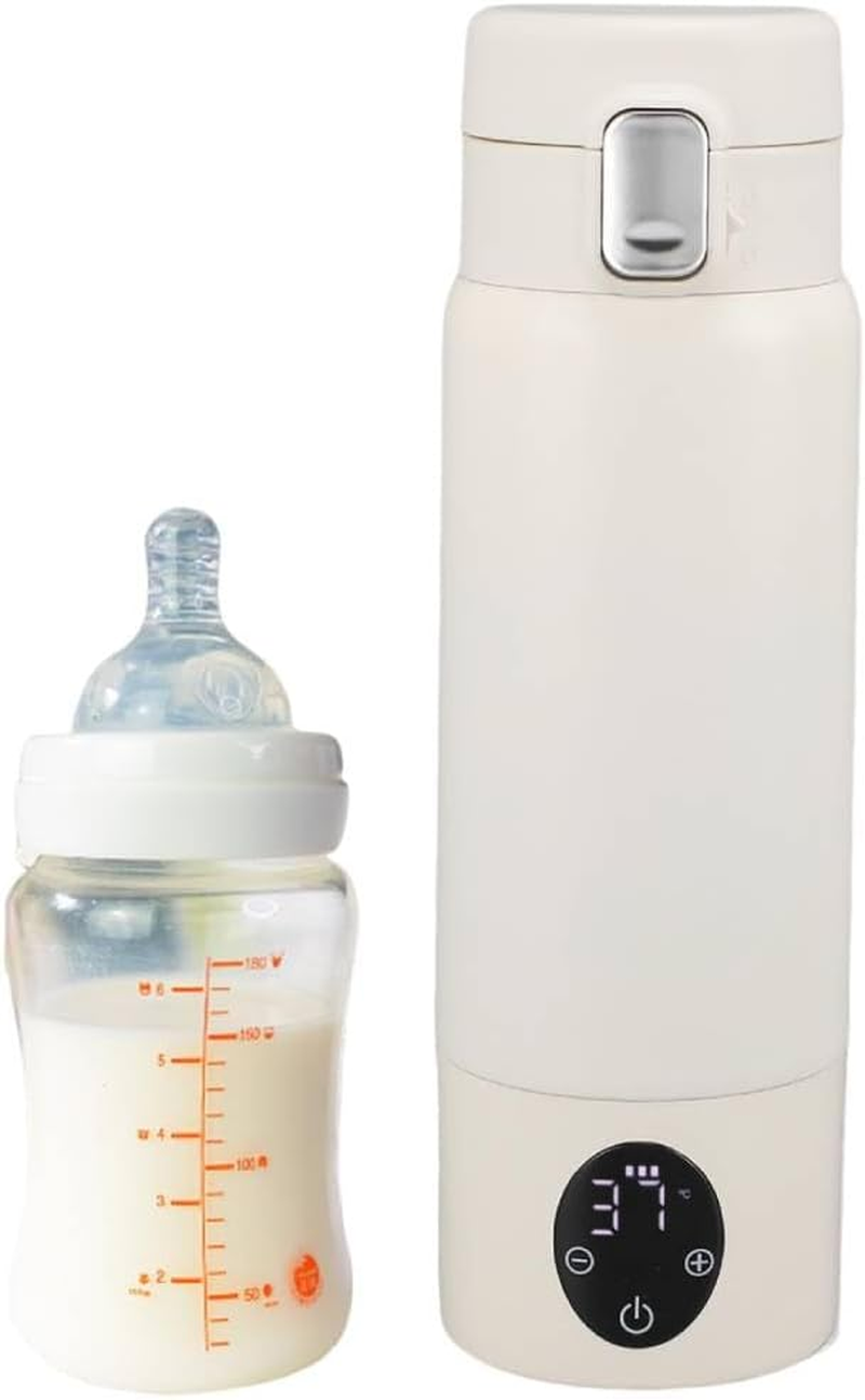 Portable Bottle Warmer for Travel, 300ML Capacity Portable Milk Warmer for Baby, 37 to 50℃ Adjustable, for Breast Milk Formula image number 5