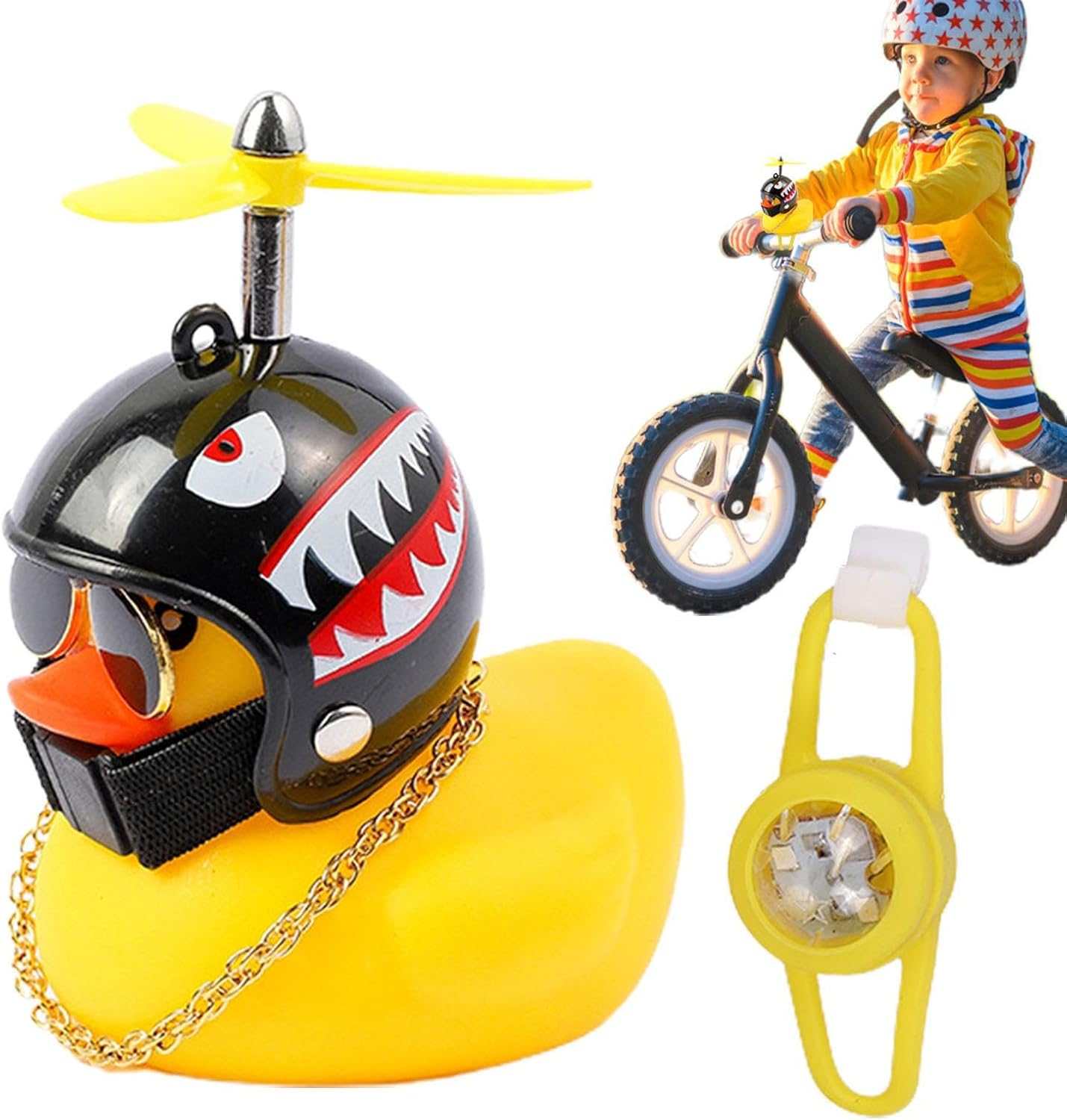 Rubber Duck Car Ornament,Bike Ornaments Duck Shape Car Dashboard Motorcycle Yellow Duck Decor Accessories - Motorcycle Bicycle Safe Riding Handlebar Decor for Cars, Tables Borato