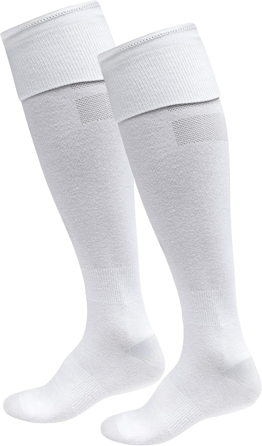 EMPULSE SPORTS Cool-Tech Compression Socks - Breathable, Moisture-Wicking for Soccer, Football, Hockey, Tennis - Adult Sizes 7-12 - Pure White image number 4
