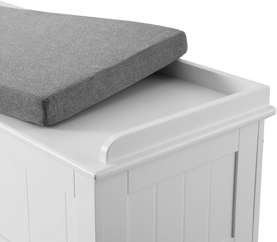 Artiss Storage Ottoman Blanket Box Bench 140Cm Fluted Faux Linen Seat Chest Grey image number 2
