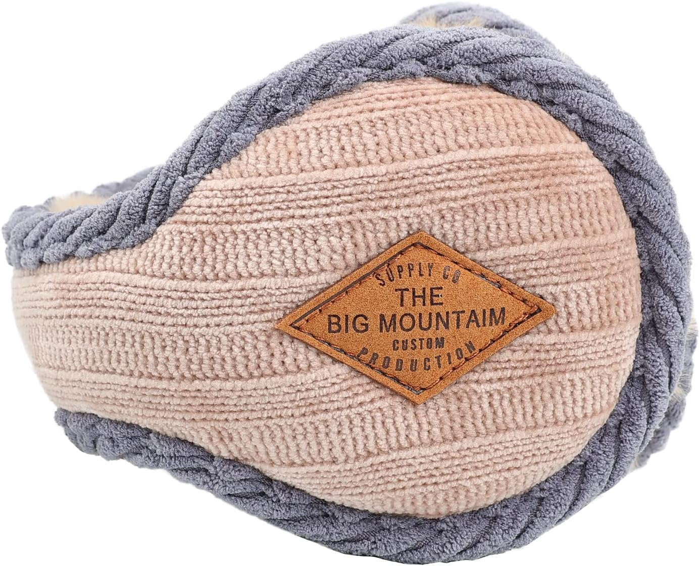 Surblue Foldable Chenille Knit Earmuffs Winter Warm Outdoor Ear Covers Fur Unisex Earwarmer