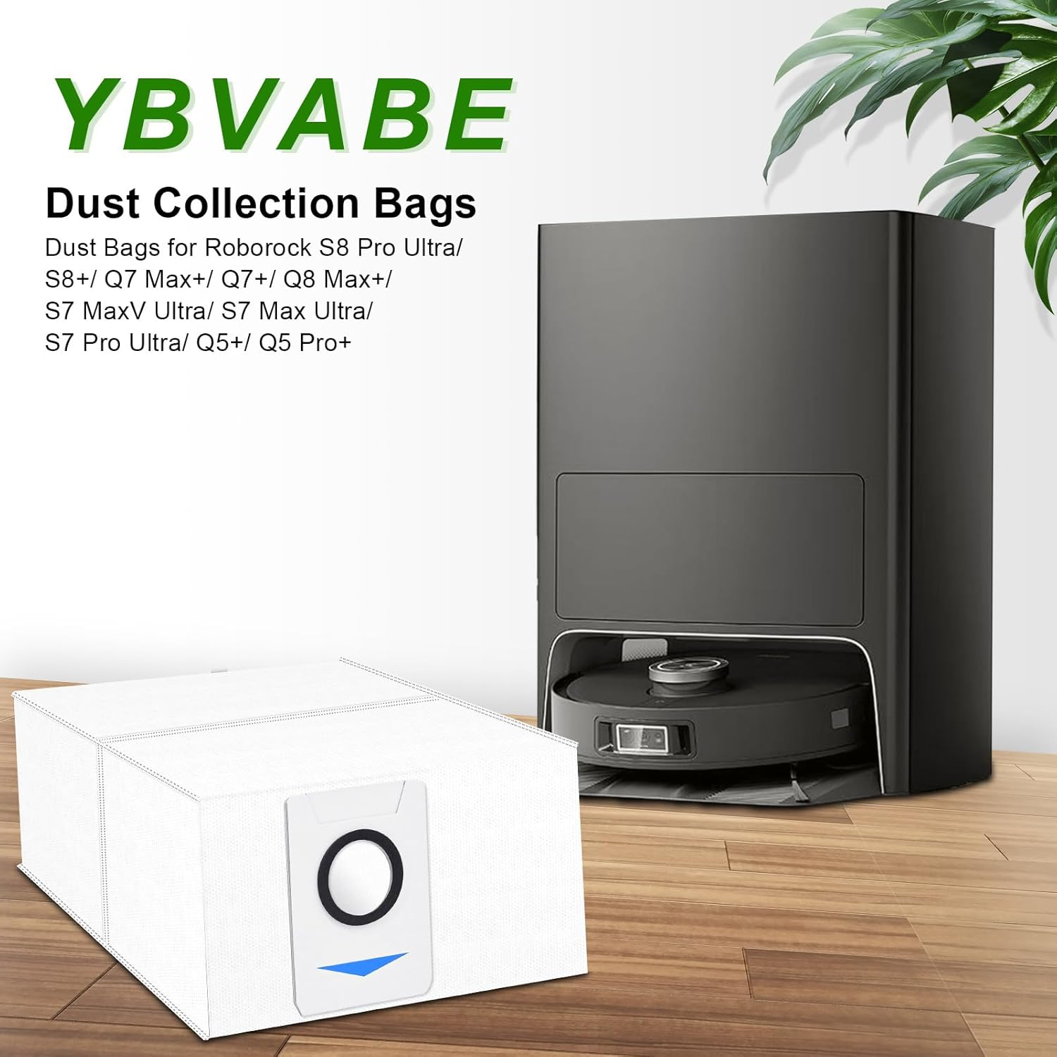 YBVABE 4Pack Vacuum Cleaner Bags for Ecovacs Deebot X1 Omni, X1 Plus, T10 Omni, T10 Plus, T20 Omni, X & T Series Replacement Dust Bags Large 3.3L Capacity image number 3
