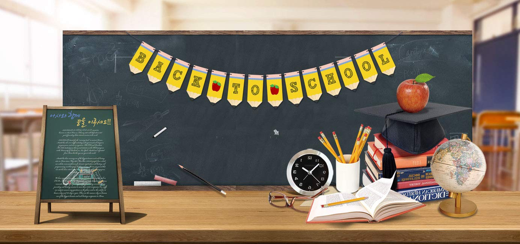 Back to School Pencil Banner - First Day of School Banner - Back to School Banner - Classroom Decor - Teacher Banner - Back to School Party Decorations image number 4