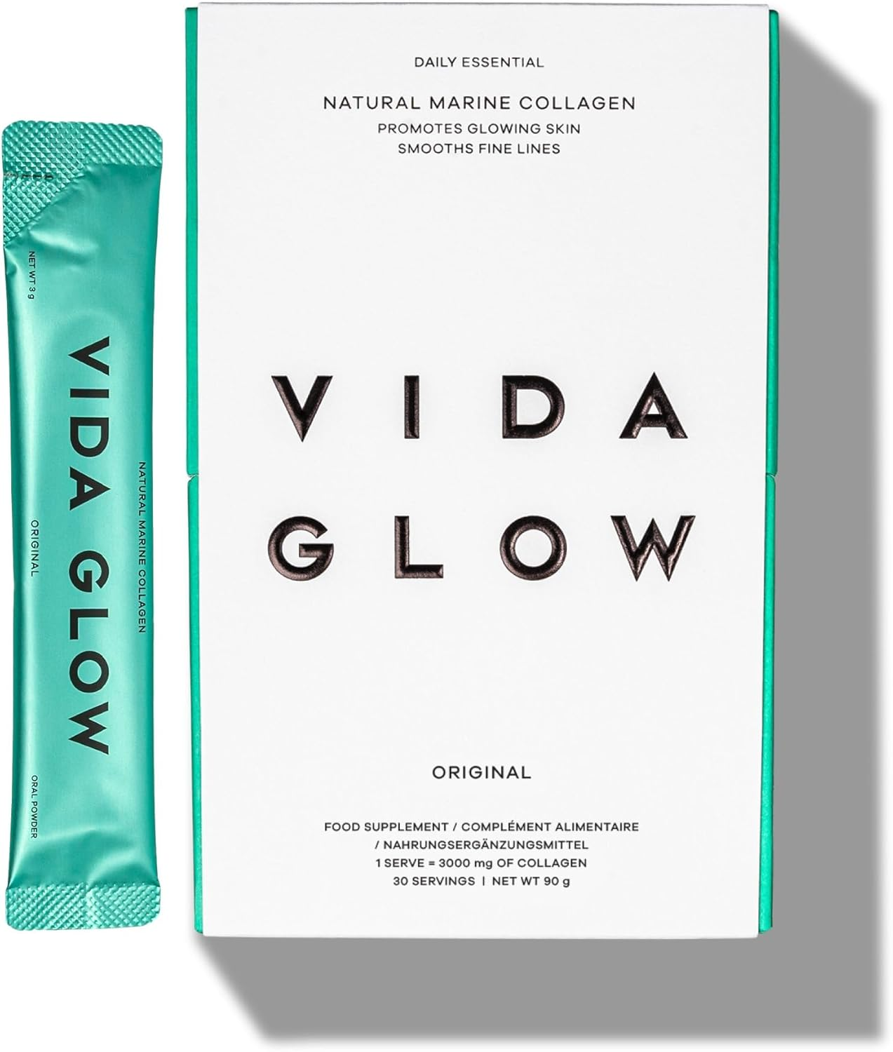 Vida Glow Daily Essential Natural Marine Collagen Sachets 30 X 3G Original image number 5