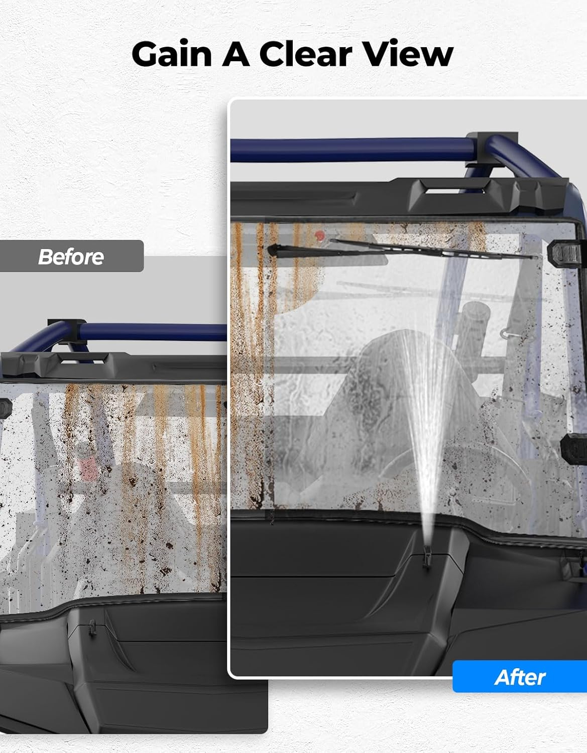 KEMIMOTO Windshield Washer Fluid Reservoir, 12V Universal Car Windshield Washer Pump Washer Fluid Reservoir Bottle with Spray Switch Button Easy to Install image number 3