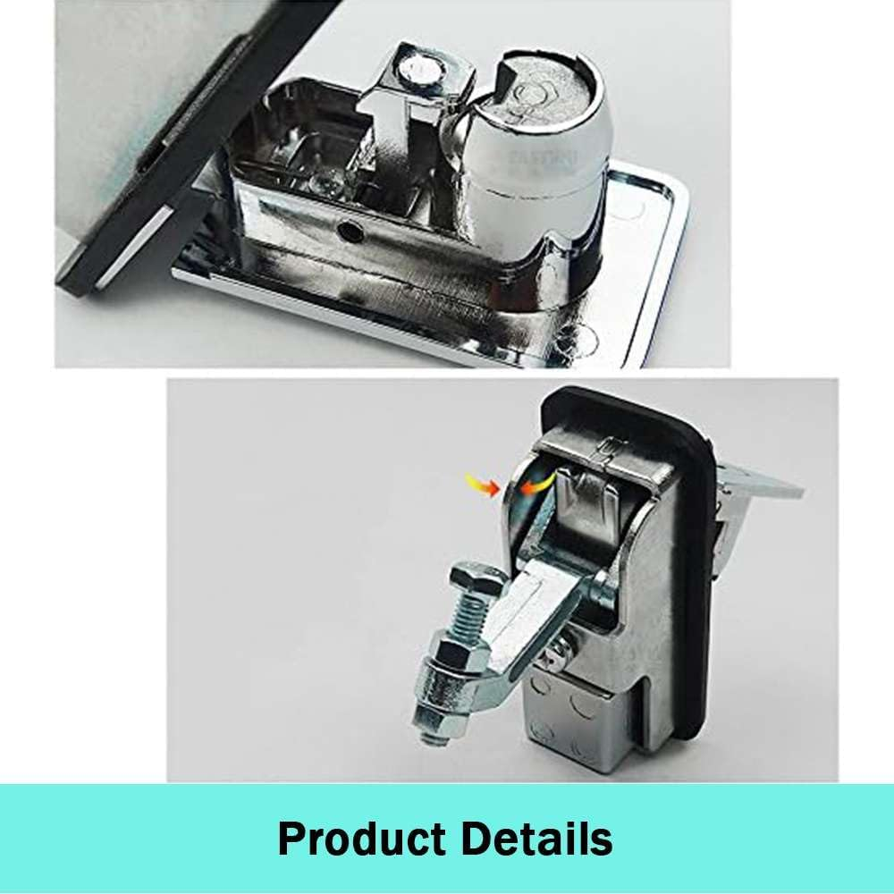 OZNALA 2Pcs Small Chrome Compression Lock Push Latch Tool Box Canopy Pop up RV Trailer(40 * 85Mm) image number 2