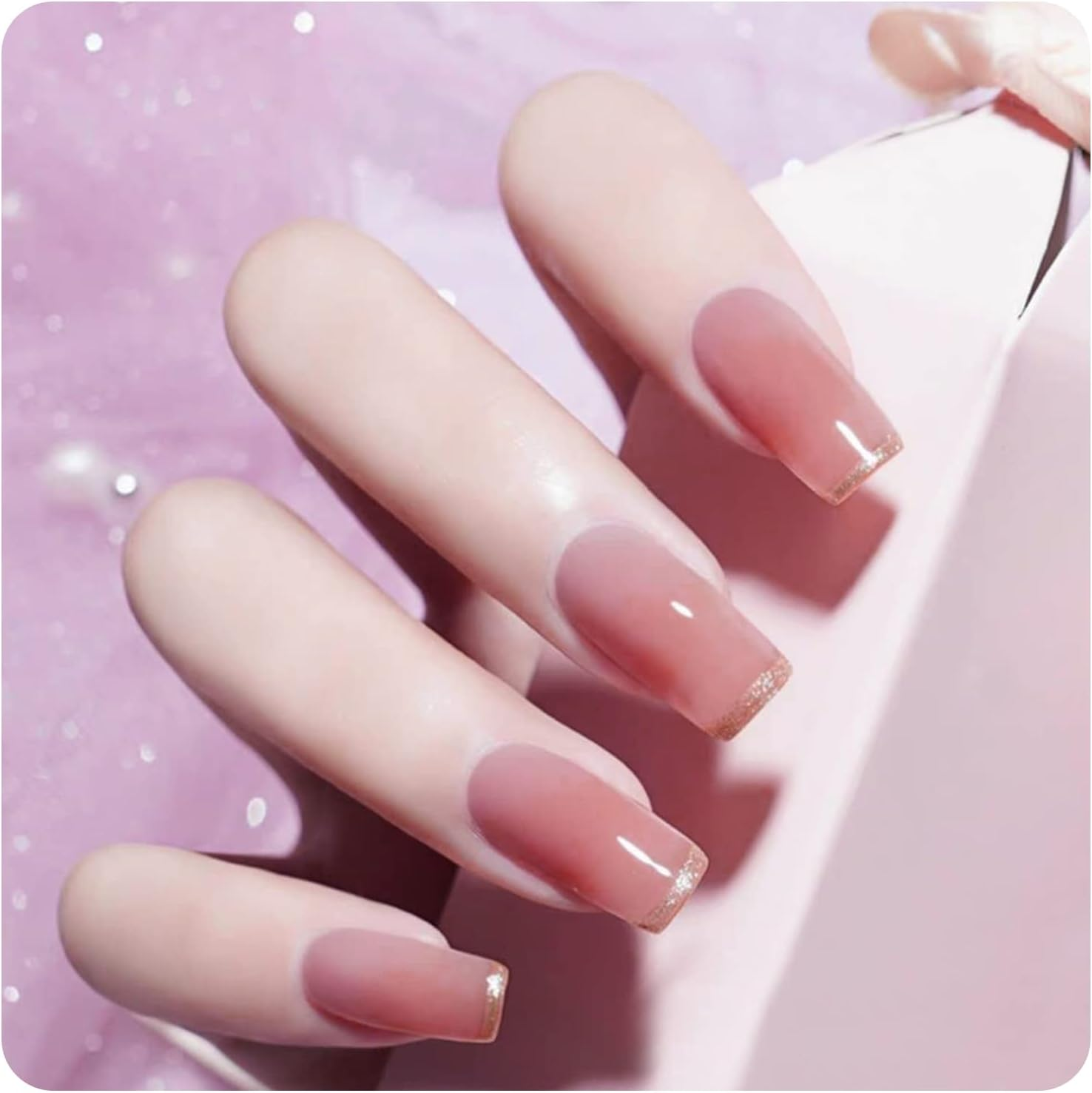 Vishine Poly Extension Gel Nail Kit Mini Nail Lamp Needed Clear Builder Jelly Gel Pink Nude Poly Nail Enhancement Trial All in One French Manicure Kit for Nail Art Starter Kit Nails image number 2