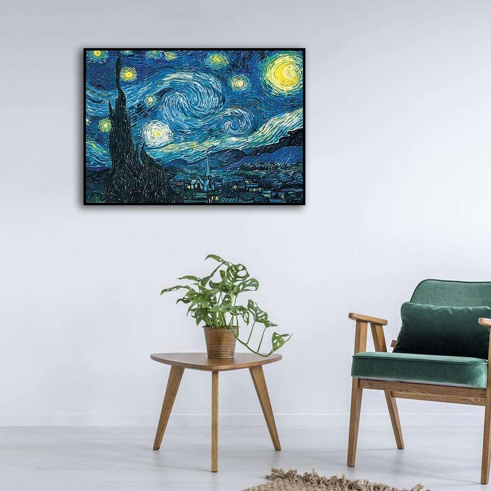 JESWO Diamond Art, 5D Diamond Painting, Starry Night Gem Art, DIY Diamond Art Kits, Craft Kits for Adults Adolescents Diamond Painting Kits 11.8" X 15.8" (30 X 40 Cm) image number 2