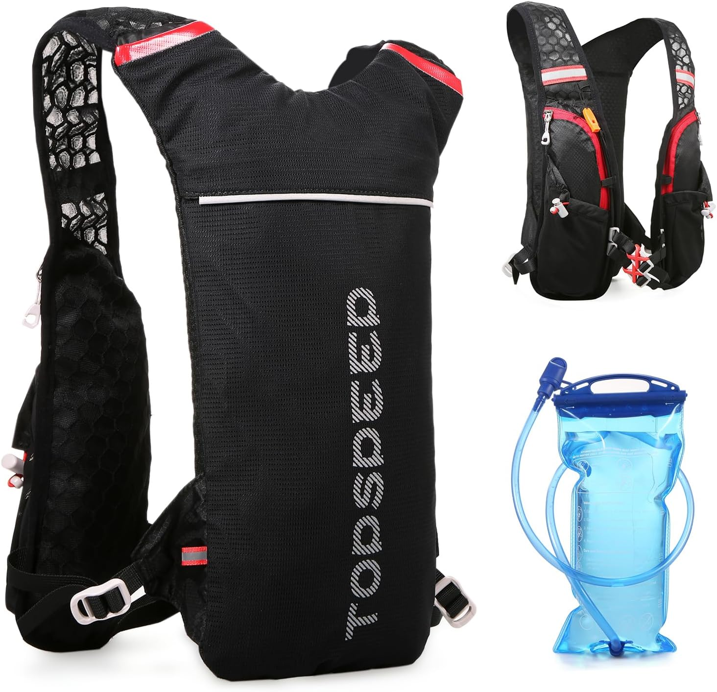 Aomiun Hydration Pack Backpack with 2L Water Bladder Super Lightweight Breathable Hydration Vest for Outdoors Marathoner Running Cycle Climbing image number 5