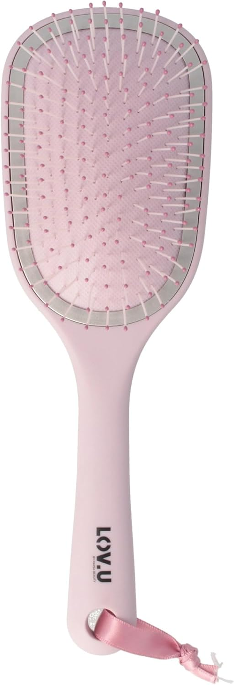 PARSA Beauty LOV.U Detangling Brush Wet & Dry (Pink) - Hair Brush with Multi-Flexible Nylon Pins - Hair Brush - Hair Brush Women - Hair Brush