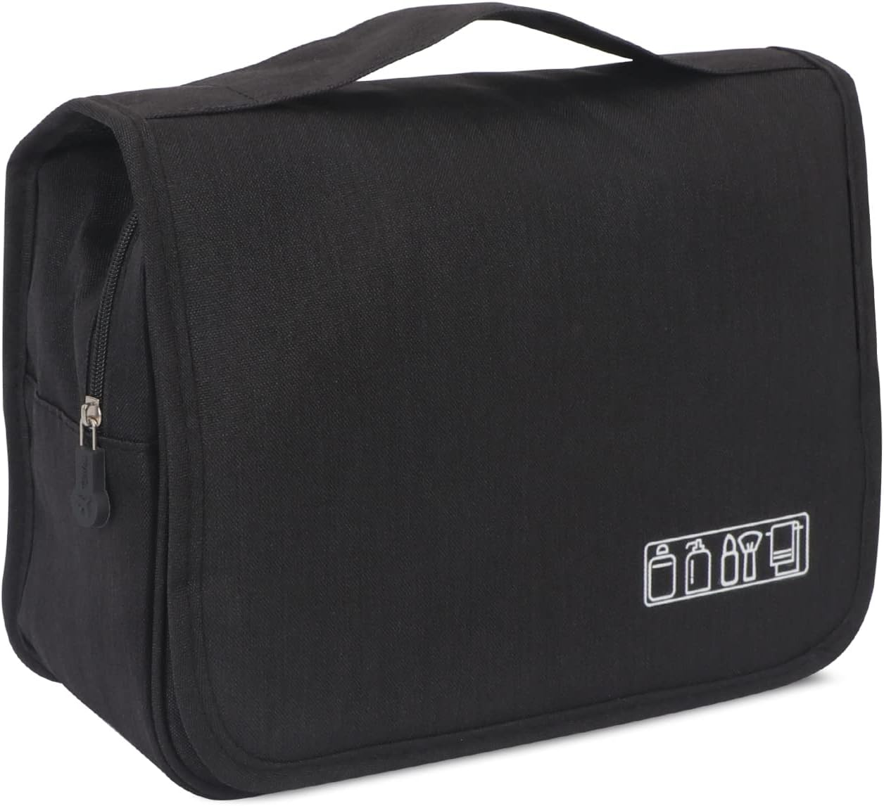 Simpolor Hanging Toiletry Bag, Large Capacity Men'S and Women'S Cosmetic Bag, Waterproof Portable, 23.5 X 9 X 19Cm, Black image number 2