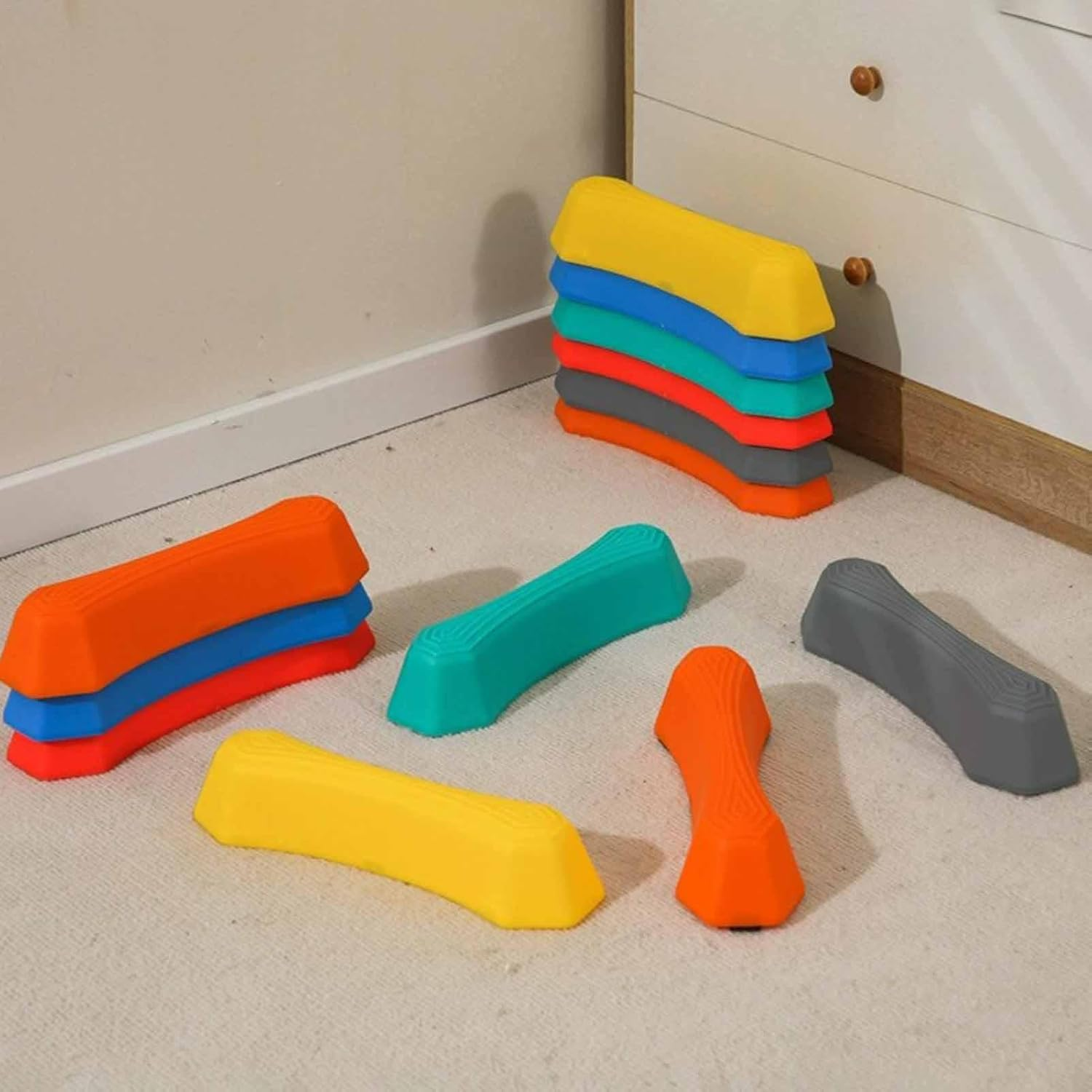Stepping Stones Kids Sensory, Sensory Stepping Stones, Kids Stepping Stones, Non-Slip Texture Sensory Stepping Stones, Step Stones, Obstacle Course,Step Stones for Sensory Playgroundfor Indoor Outdoor image number 1
