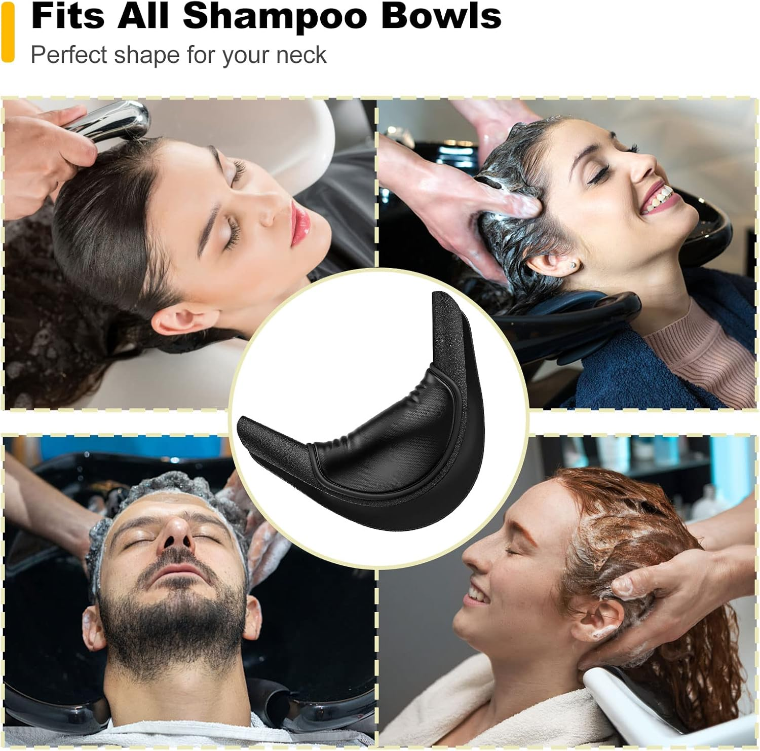 AISEELY Shampoo Bowl Neck Rest for Salon, Salon Shampoo Neck Rest Cushion, Professional Shampoo Bowl Neck Cushion, Silicone Salon Sink Neck Rest for Wash Basin Hair Washing Tray for Sink at Home image number 3