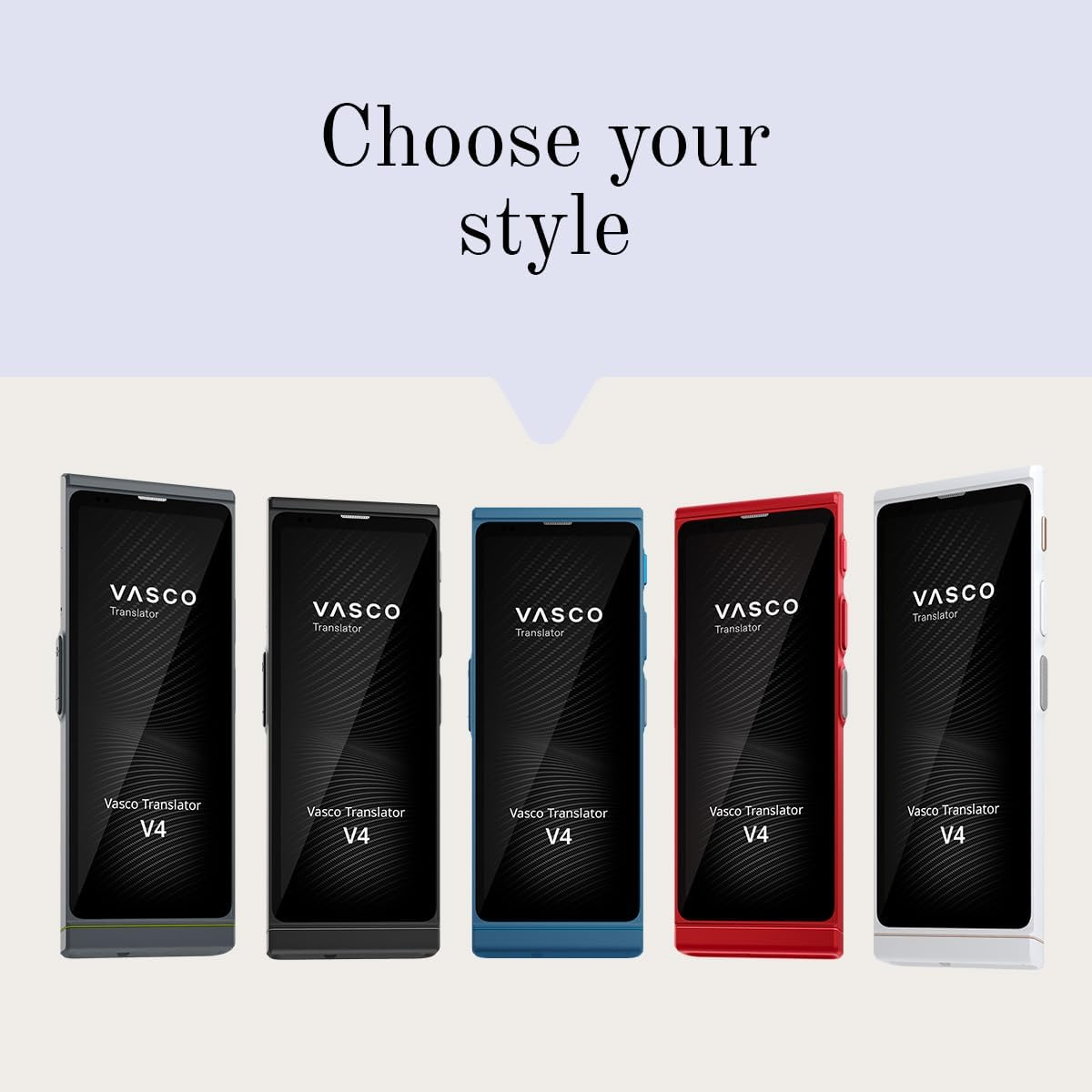 Vasco V4 Language Translator Device | 112 Languages | Free Lifetime Internet in Almost 200 Countries | Stone Gray - Black Onyx image number 3