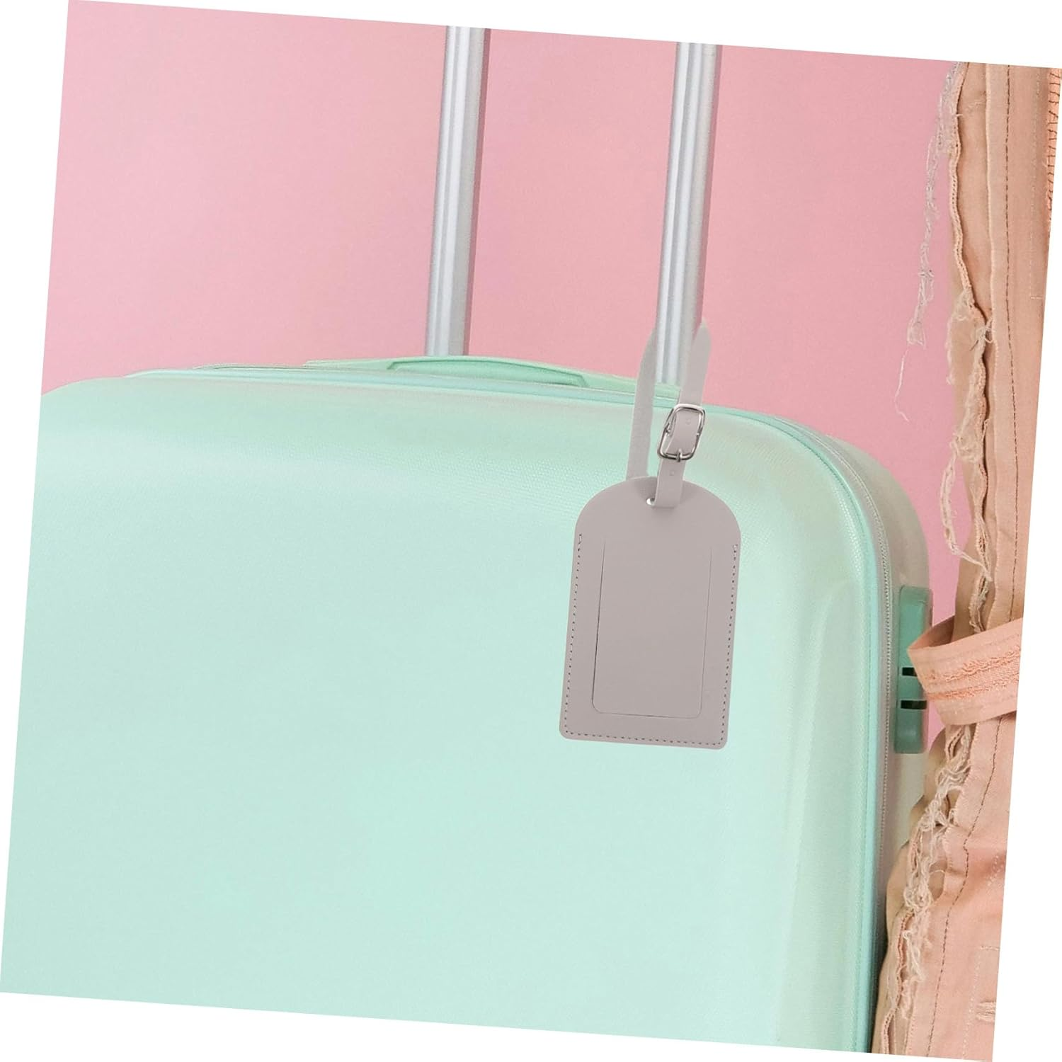 GAROZATION 3Pcs Pu Leather Luggage Tags for Suitcases Privacy Protection Travel Bag Labels Classic Baggage Id Tags for Travel image number 1