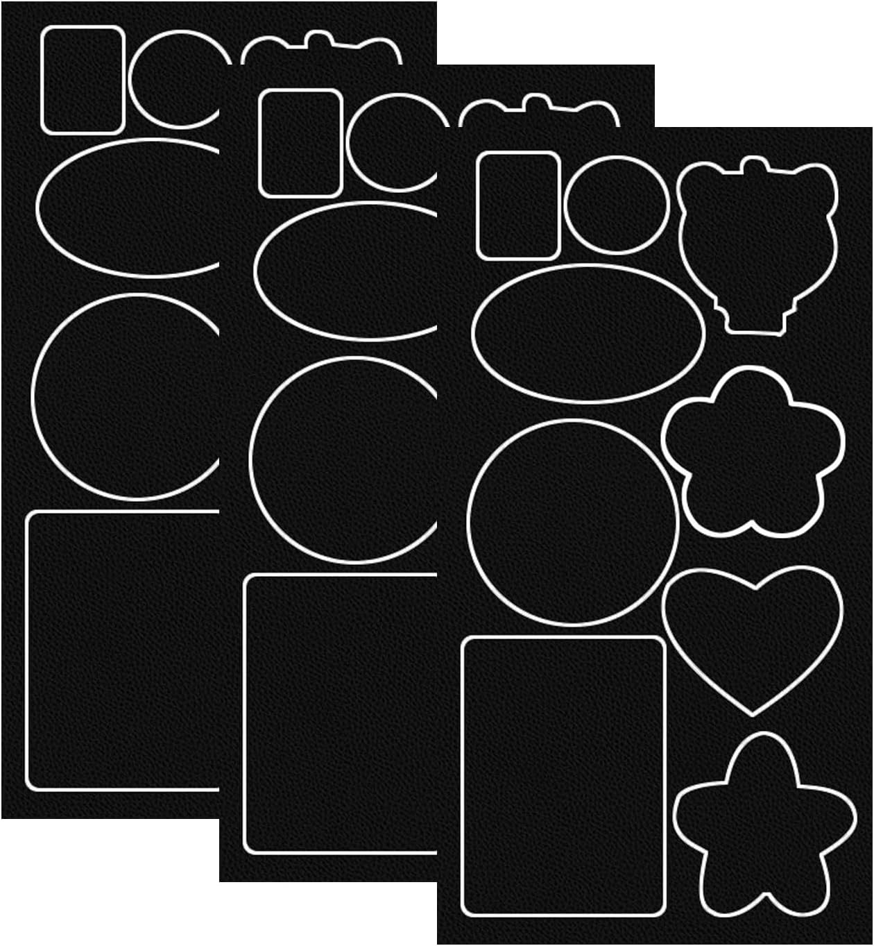 3Pcs Leather Repair Patch, 3.9&rdquo; X 7.9&rdquo; Self Adhesive Kit, Waterproof, Stain-Proof, Easy to Cleanfor for Sofas, Furniture, Kitchen Cabinet, Jackets,Car Seat Reupholster. (Model A)