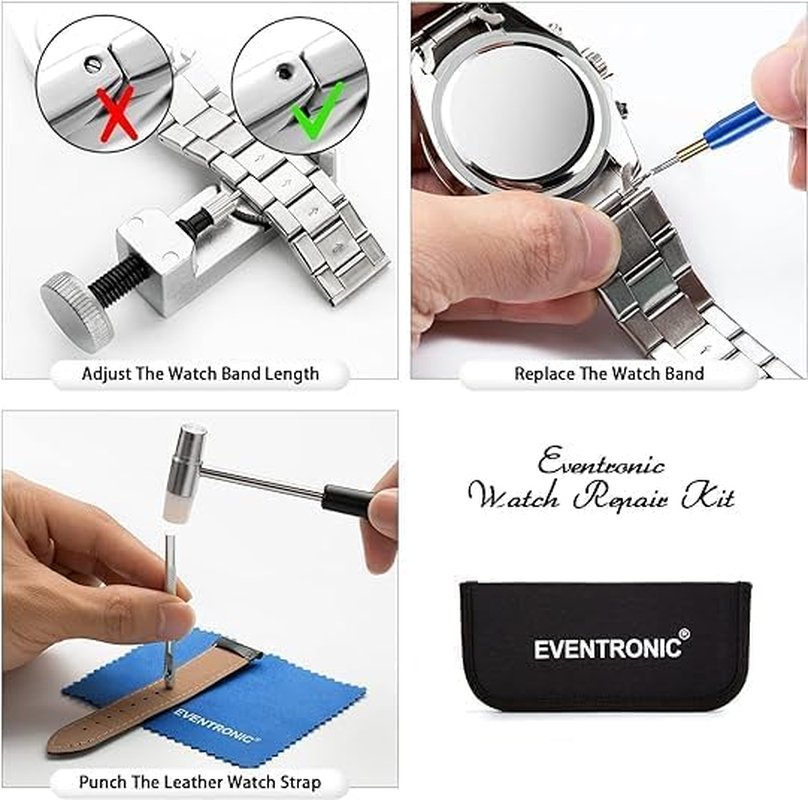 Walquicks Watch Repair Tool Kit - 41Pcs Link Removal Set with Spring Bar Tools for Watch Band Adjustment and Watchmaker Maintenance image number 3