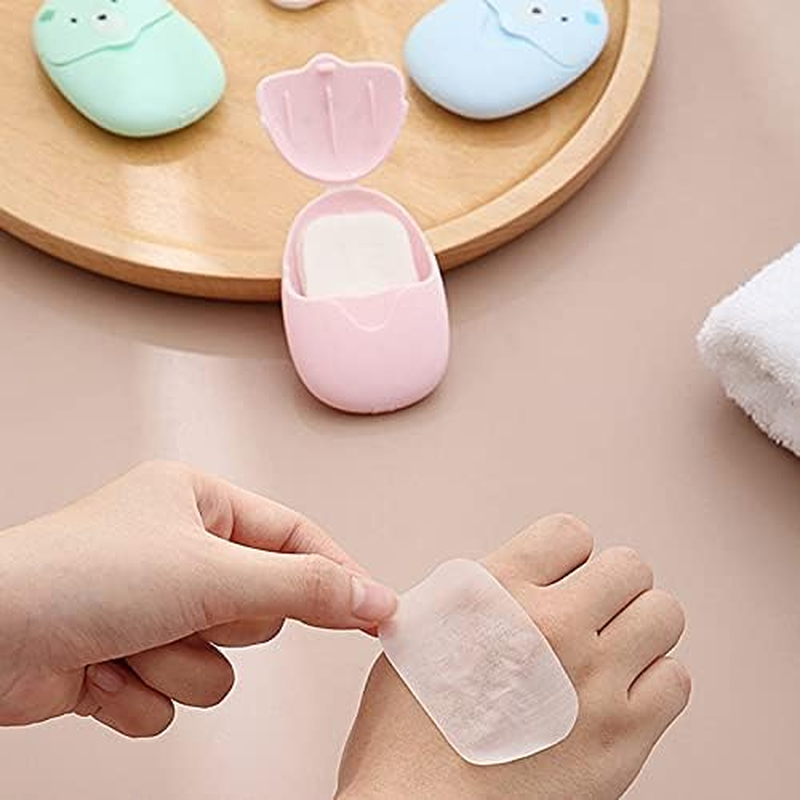 1 Box（50Pcs Mini Portable Disposable Travel Paper Soap Sheets Foaming Hand Washing Bath Scented Paper for Outdoor,Camping, Hiking image number 5