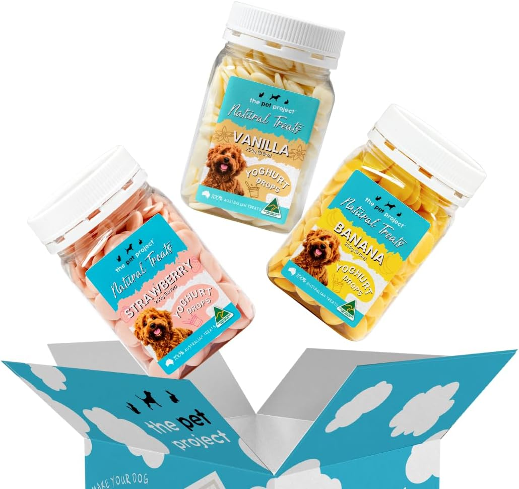 The Pet Project Yoghurt Drop Bundle Pack | 3X 250G Yoghurt Drops | Australian Made Premium Treats for Dogs | Great for Training image number 3