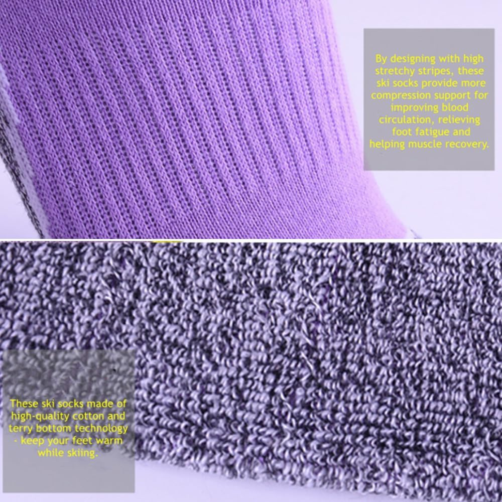 Winter Ski Socks Men Women Hiking Sport Snow Cotton Long Snowboard Sock image number 3