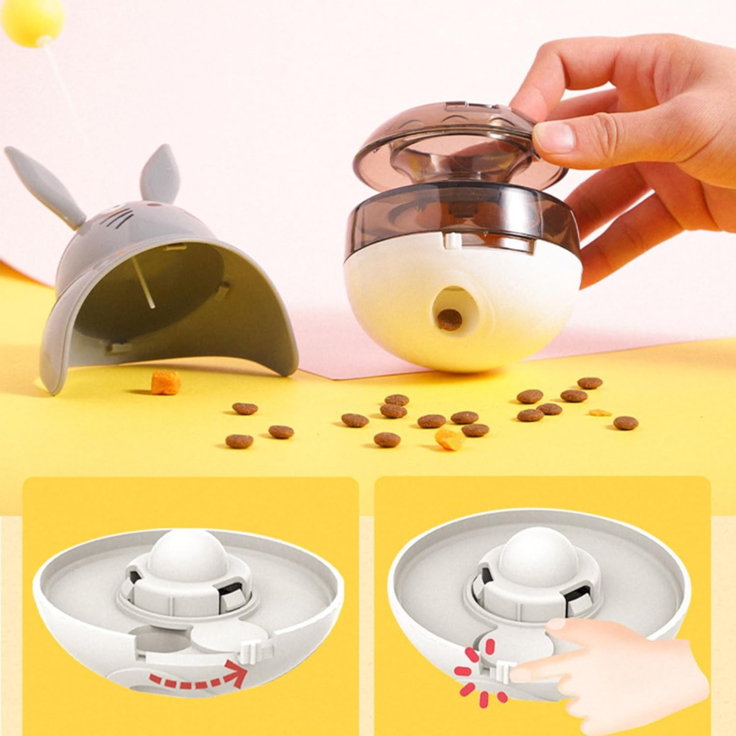 Cat Treat Puzzle, Cat Treat Dispenser Toy Cat Treat Toy, Tumbler Interactive Ball Cat Puzzle Feeder, Cat Food Puzzle Cat Food Ball Cat Snacks Temptations, Food Puzzle Toys for Cats/447