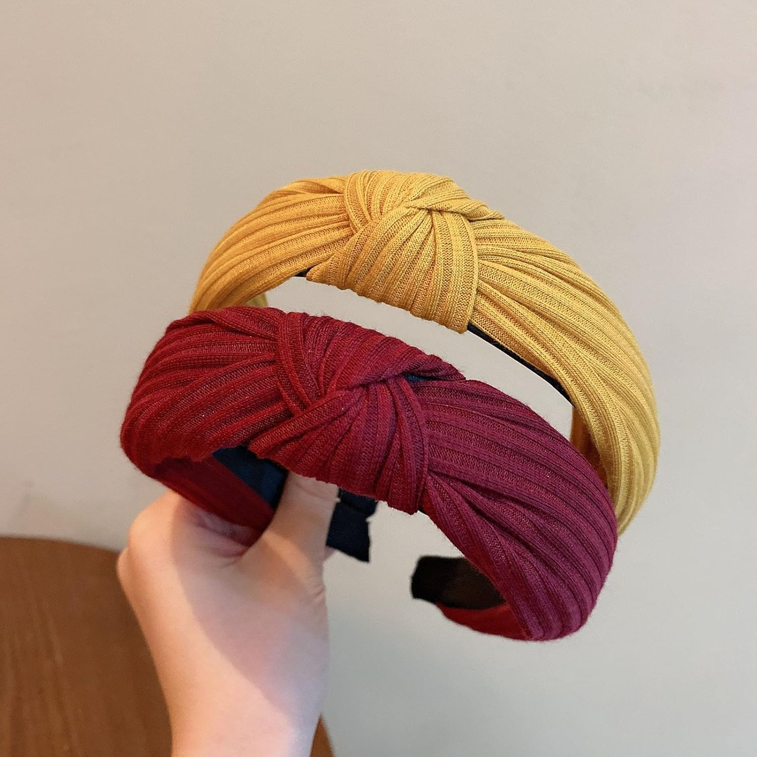 Women Headbands, 6Pcs Knotted Head Bands, Headbands for Women, 6 Pack Knotted Headband, Wide Top Knot Turban, Hair Bands for Women and Girls image number 4