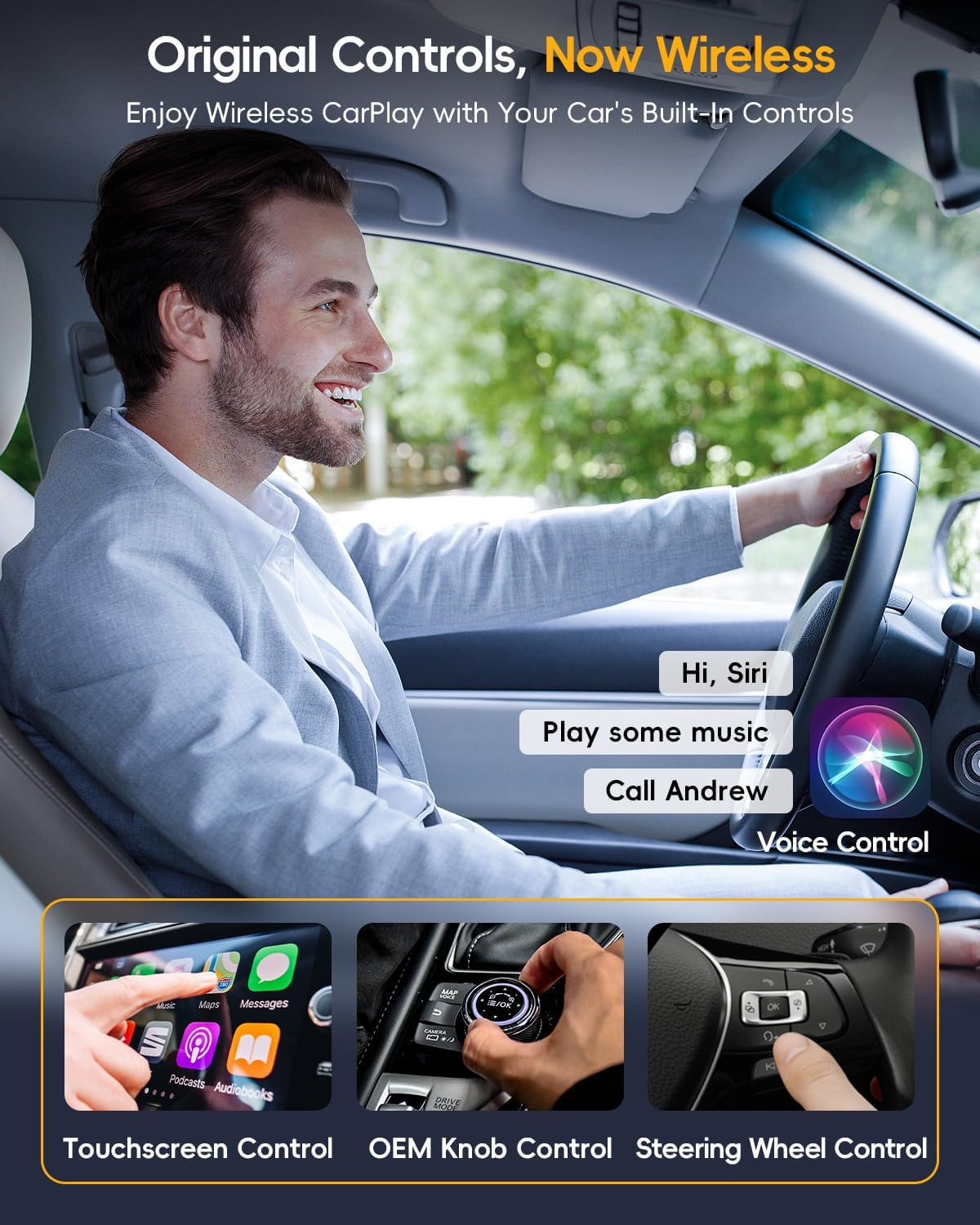 Wireless Carplay Adapter and Android Auto Adapter for Netflix/Youtube Wired to Wireless Carplay Dongle Magic Carplay Ai Box TF Card/U Disk Magic Link Plug and Play image number 4