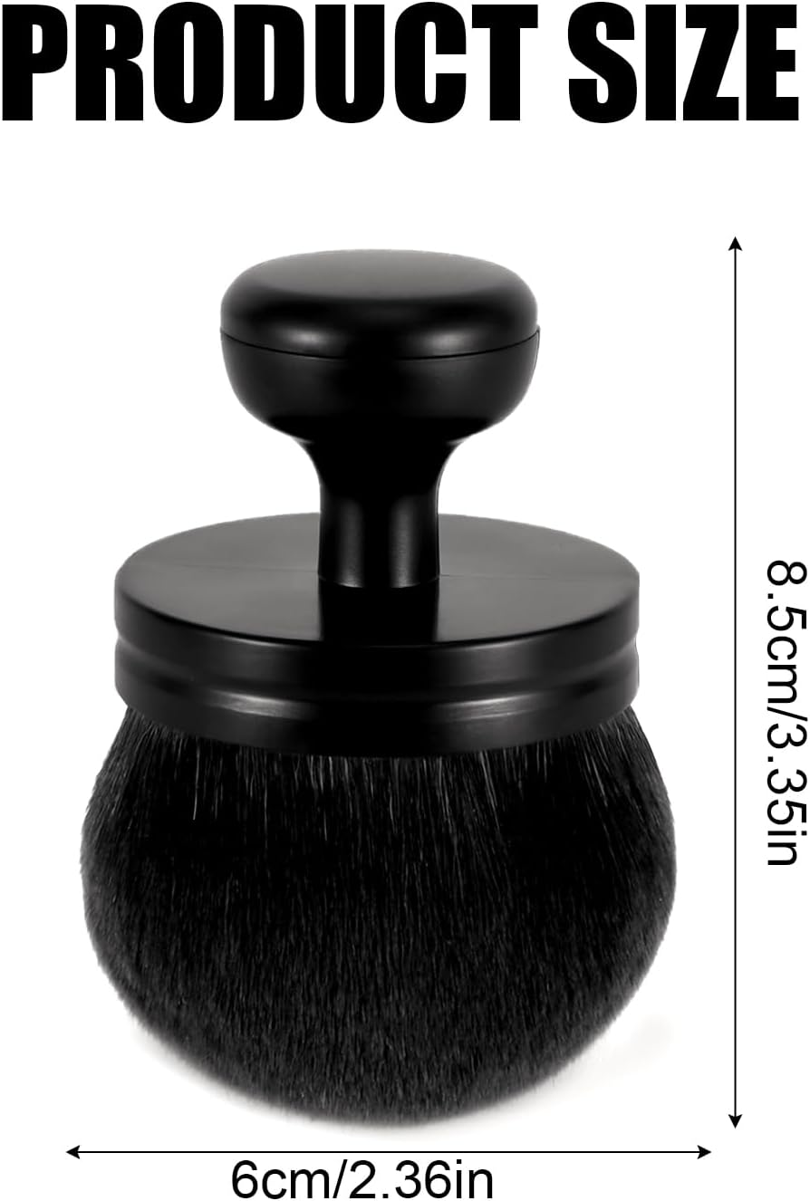 Extra Large Self-Tanning Pedzel, Wide Head Body Makeup Scrub Oval Applicator for Self Tanning on Back Scrub Kabuki for Sun Cream Subclad Face (Black) image number 2