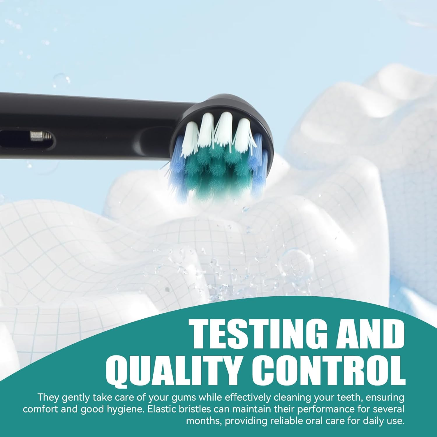 8 Pack Electric Toothbrush Heads Compatible with Oral-B Braun Pro 1000 500 1500 3000 5000 Vitality plus Models, Soft Bristle Replacement Brush Heads for Daily Plaque Removal and Oral Care