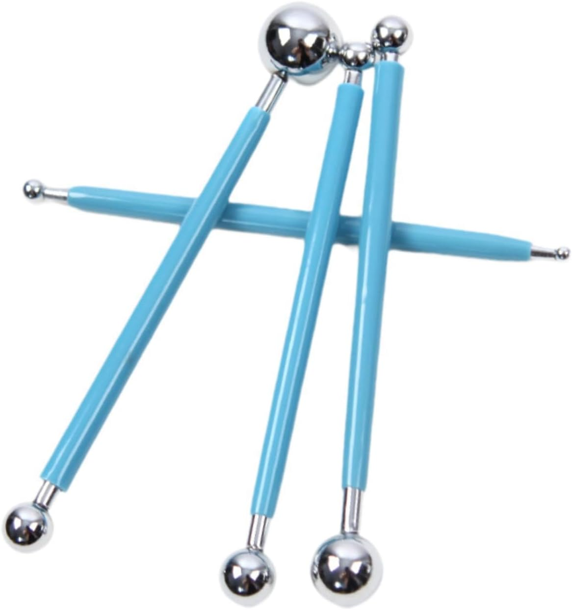 Frediuo 4 Pieces Ball Stylus Dotting Tools Pottery Tools Rock Painting Two Ended Ball Stylus, Blue