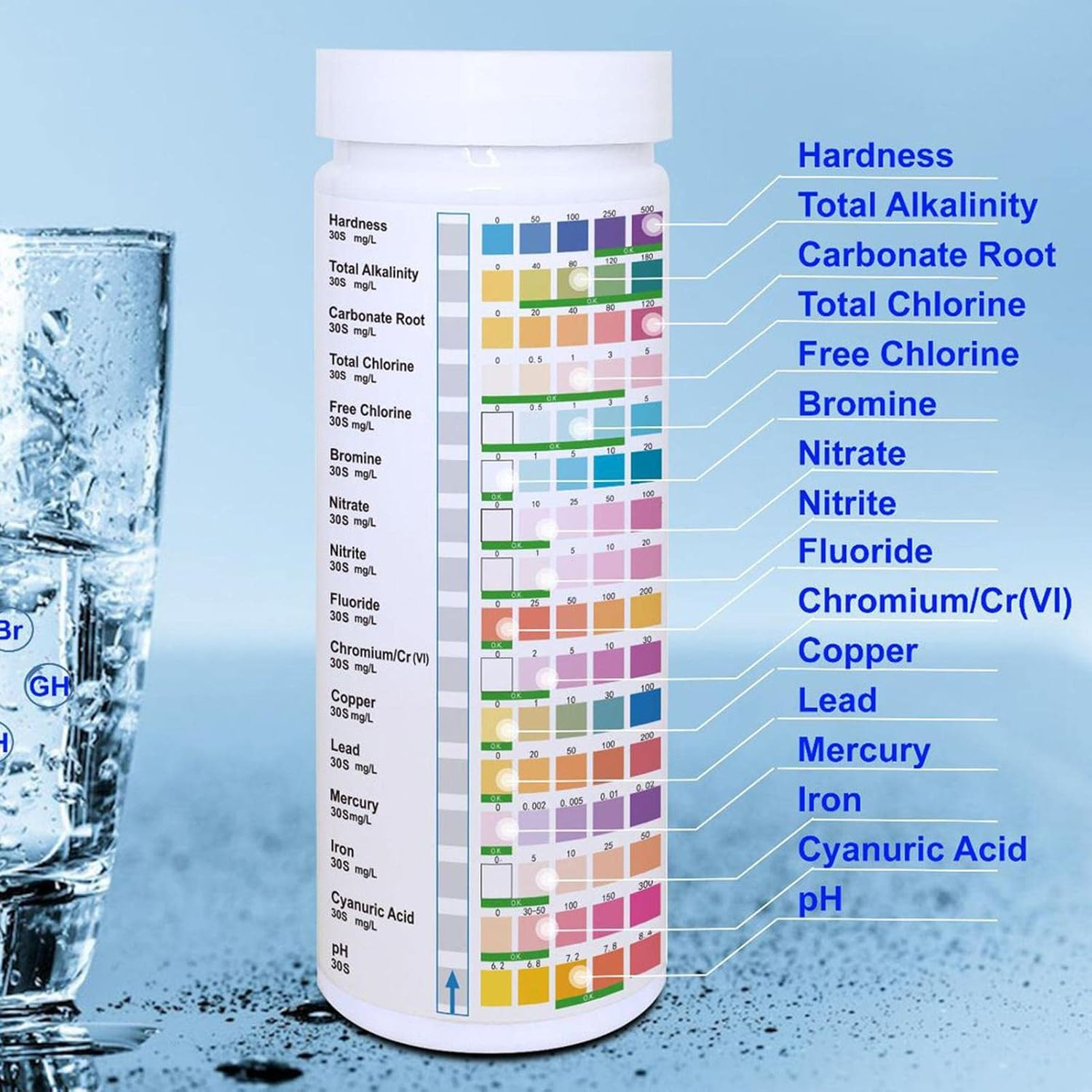 1 Drinking Water Test Kit,Easy and Accurate Water Quality Testing Strips | Accurate and Scientific Water Test Kit, Easy Reading image number 5