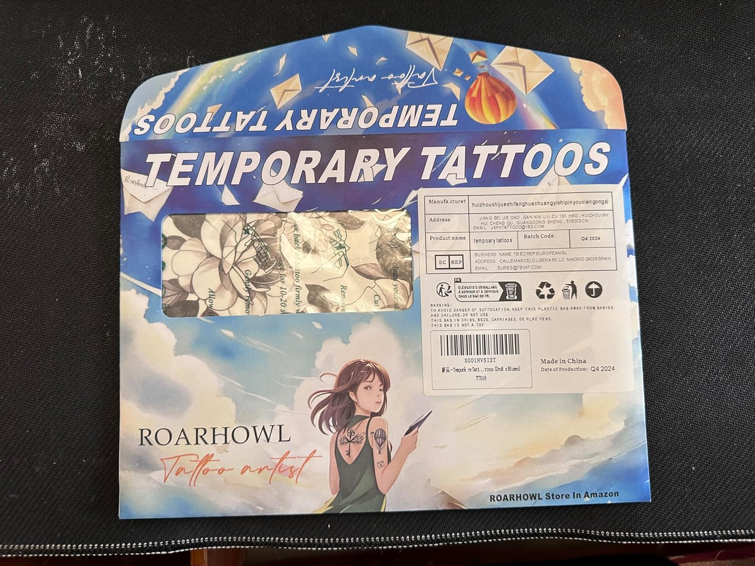 Roarhowl Inspirational, Proverb, Bible, Religion, Gospel, Text, Words，Exquisite and Aesthetic Temporary Tattoos Fake Tattoo Kit (Design 4)