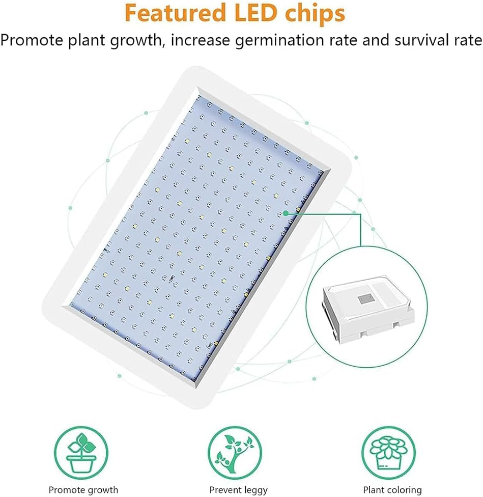 ​Veg Bloom LED Grow Light for Indoor Plants, ABDULWEN 88.5W Full Spectrum Plant Light with Dual Switch, for Seed Starting, Flowering, Greenhouse, Grow Tents, Hanging Grow Lamp​ image number 5