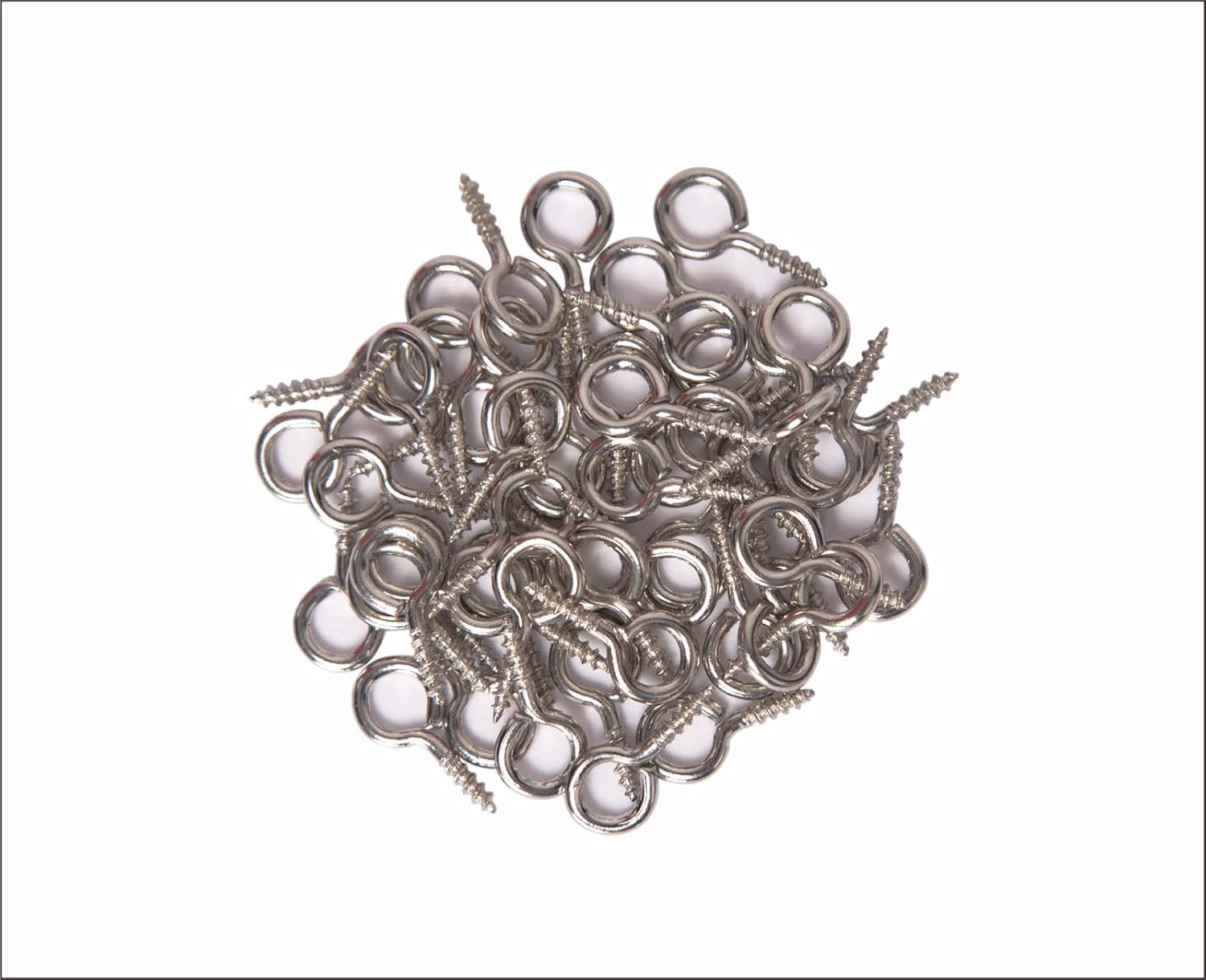 Mariyandh 100PCS 1.1 Inches Silver Eye Hooks Screw Metal Eye Hooks Small Eyelet Screws(5#,100Pcs) image number 6