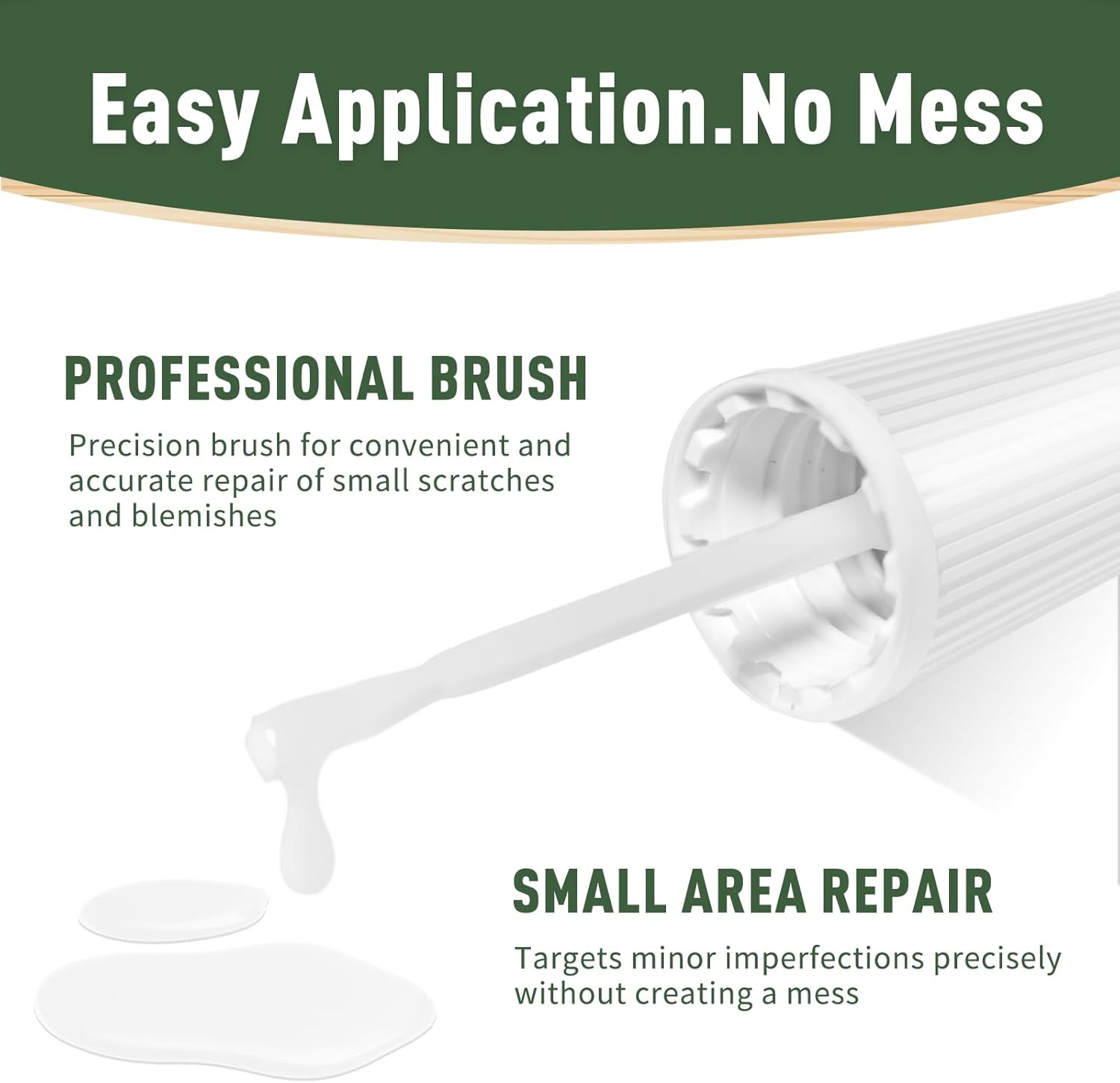 DWIL Wood Touch up Paint - 1.5 Oz Quick-Dry Paint Pen for Scratches, Chips and Spots on Furniture, Cabinets, Doors, Tables, and Dressers (Ivory White) image number 2