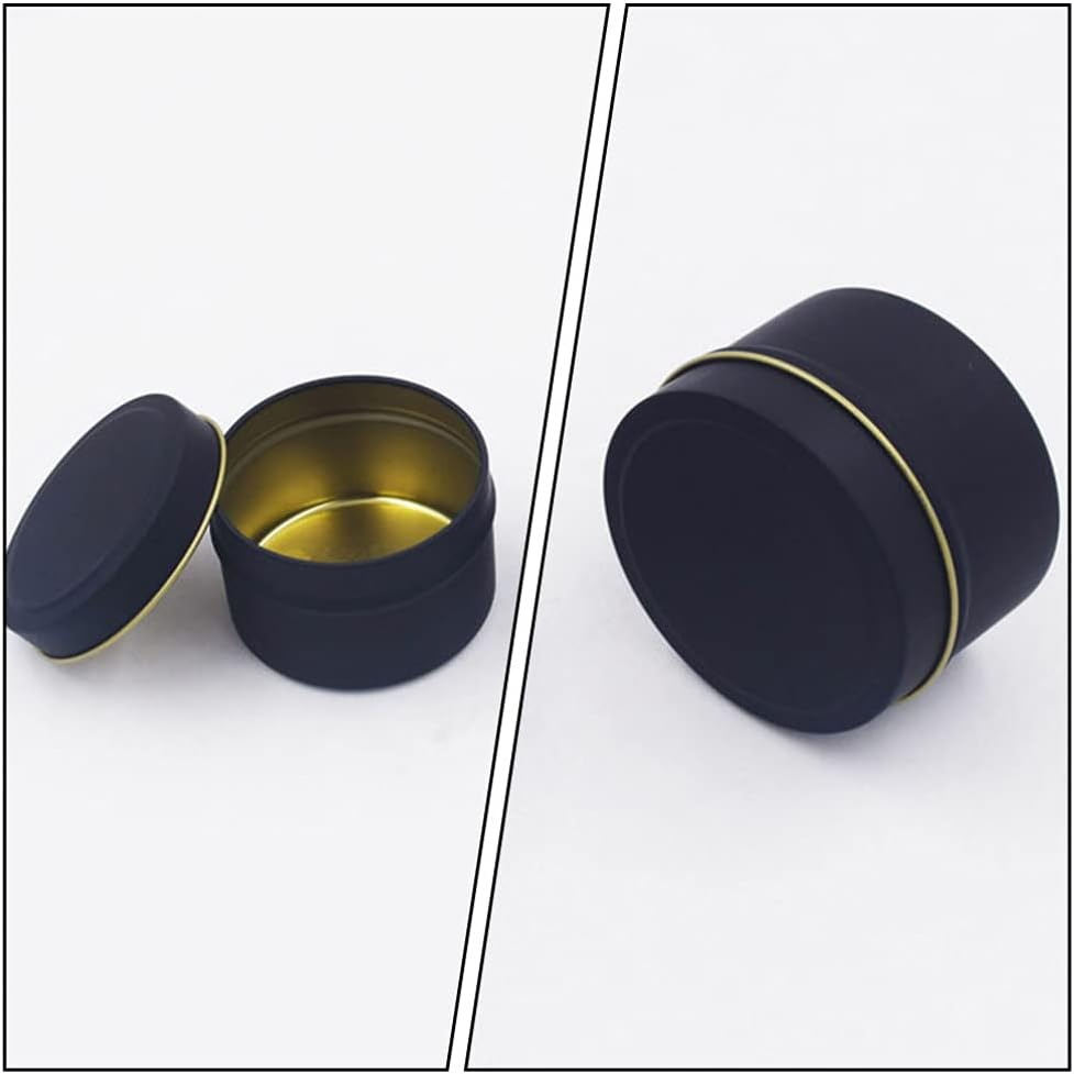 ARTIBETTER 5Pcs Candle Tin Cans Iron Metal round Candle Containers Empty Candle Jar Pot for DIY Candles Making Supplies Arts Crafts Holiday Gifts image number 2