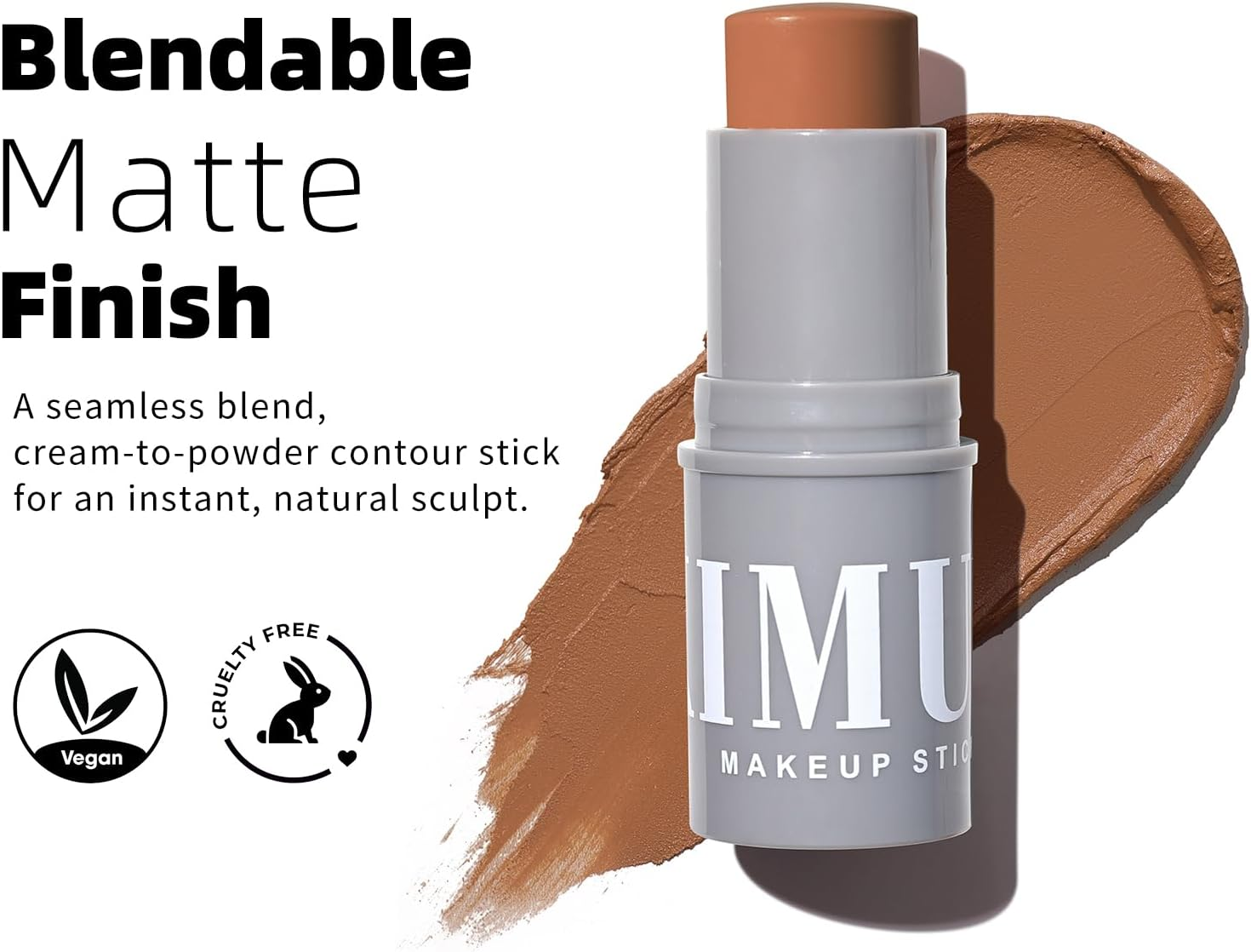 KIMUSE Cream Contour Stick Duo, Cream Blush Stick, Bronzer Shaping Sticks, Creamy & Highly Pigmented, Long Lasting Vegan Face Make up Sticks image number 3